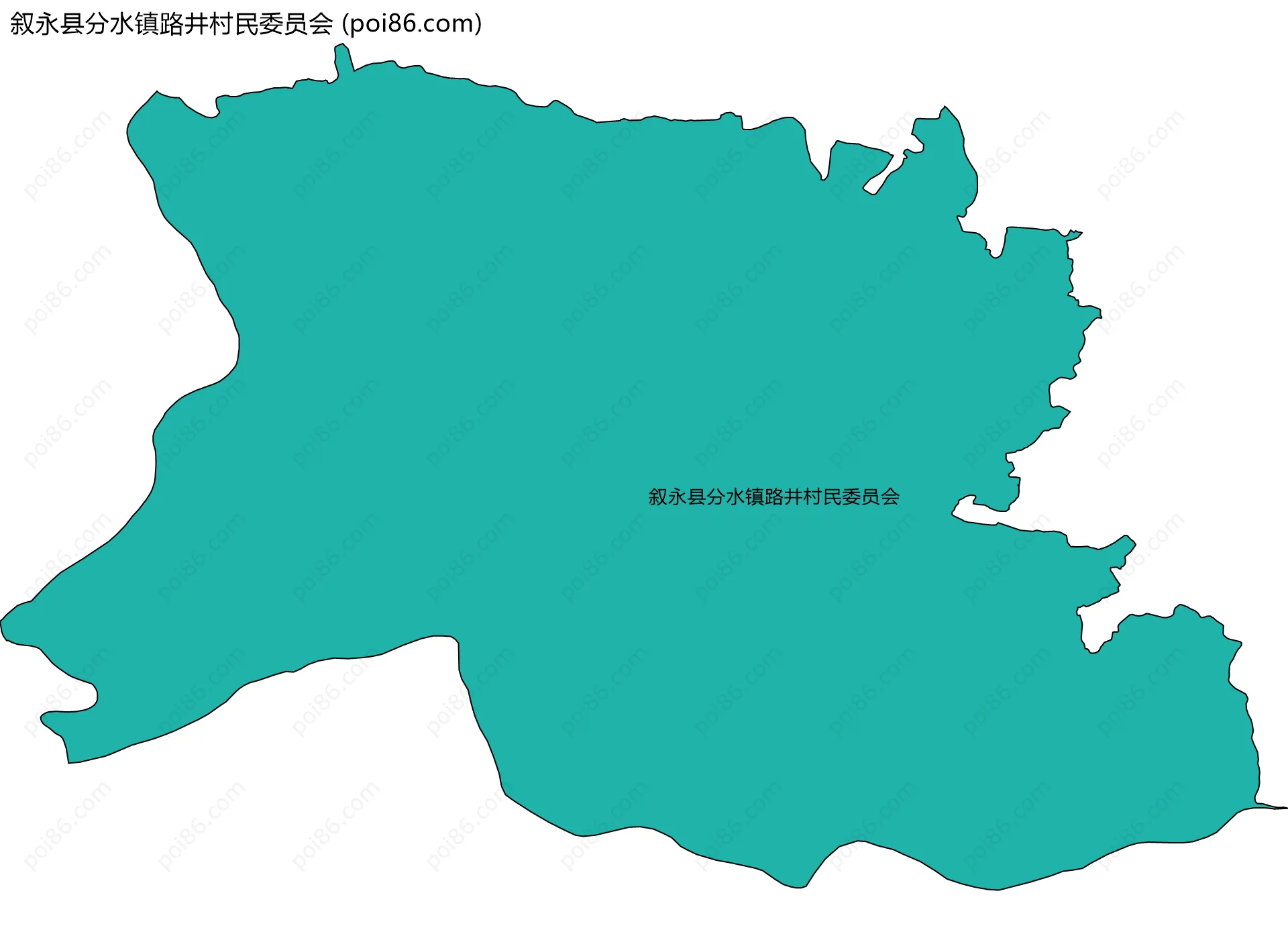 叙永县分水镇路井村民委员会边界地图
