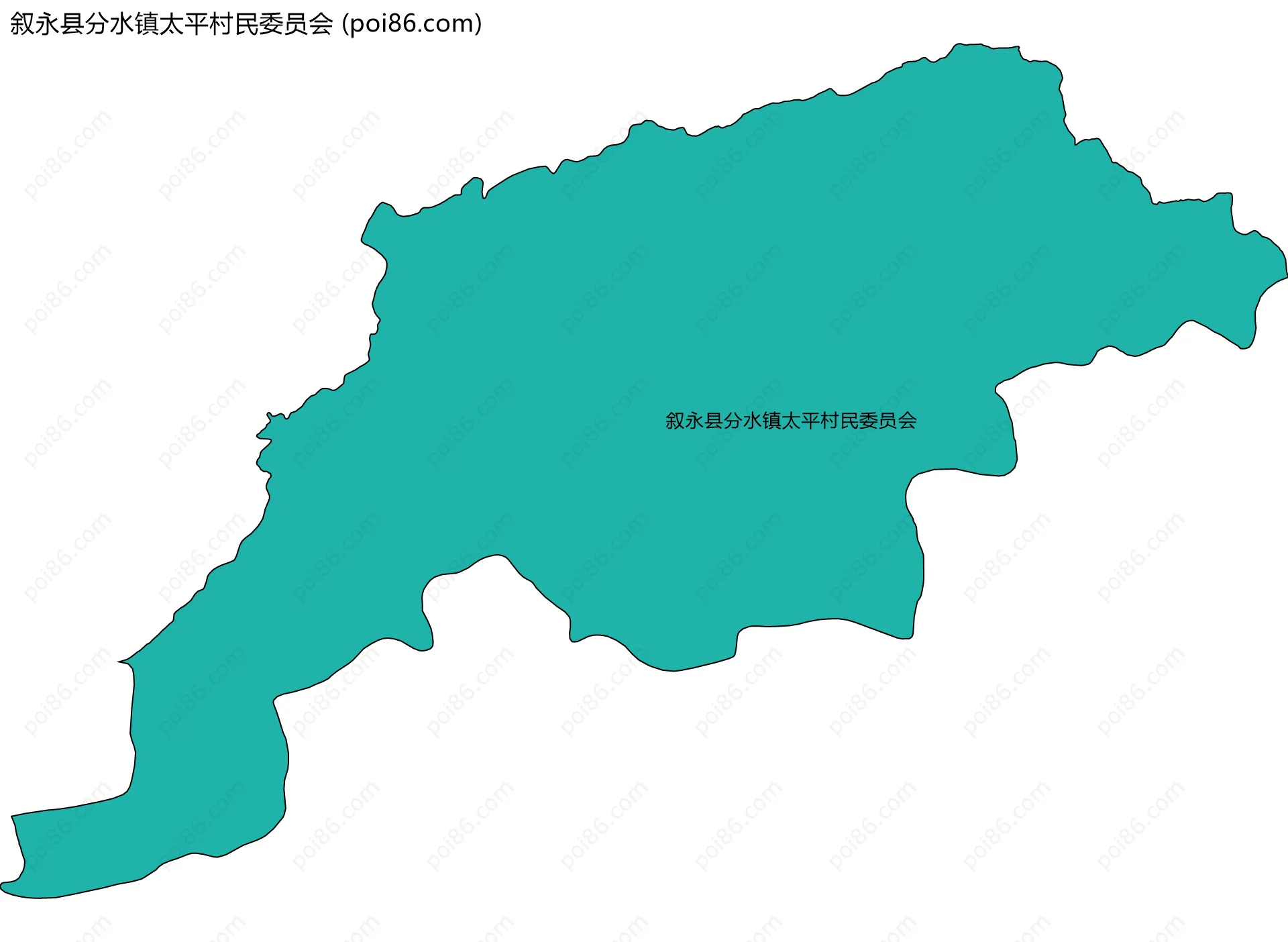 叙永县分水镇太平村民委员会边界地图