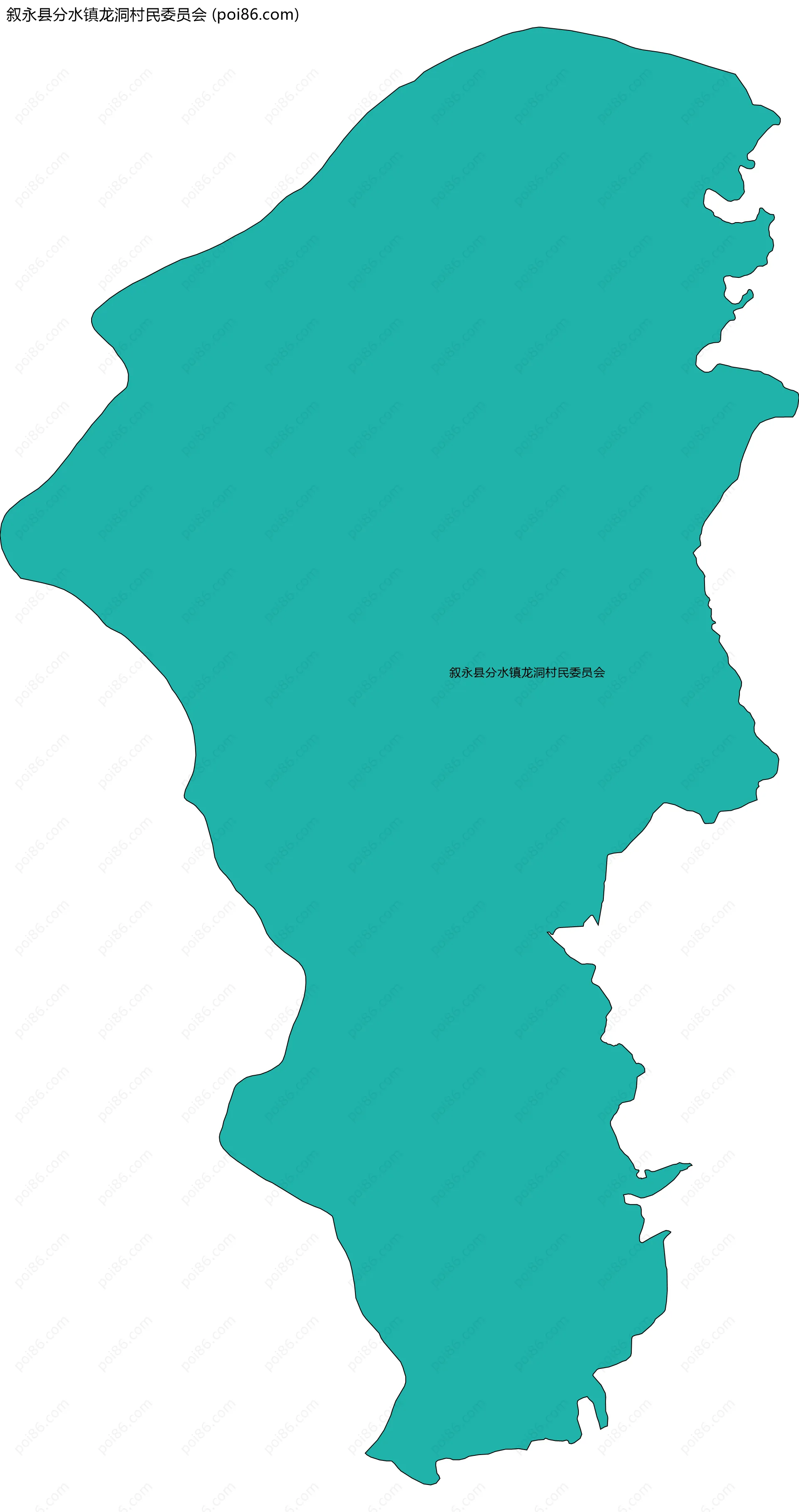 叙永县分水镇龙洞村民委员会边界地图