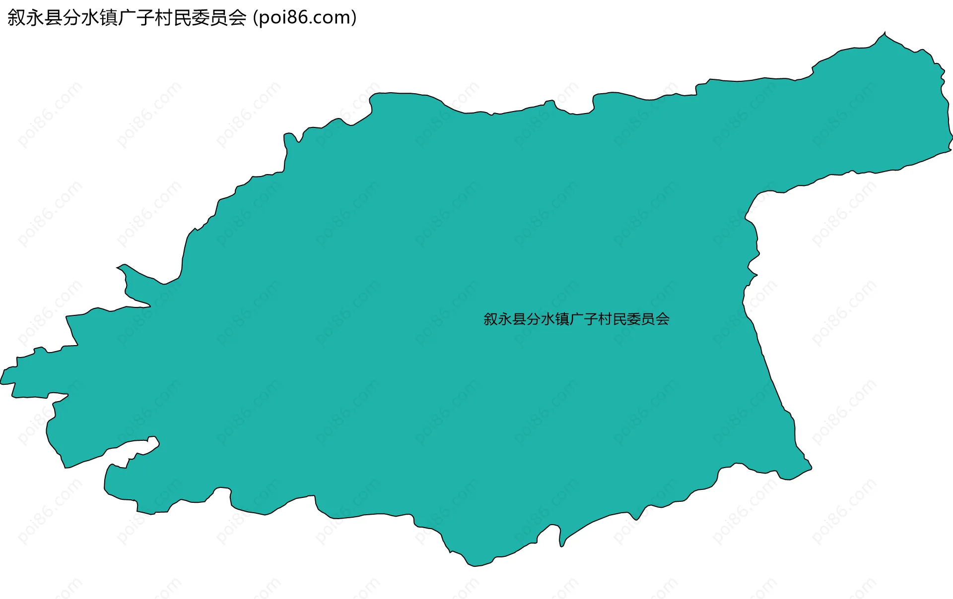 叙永县分水镇广子村民委员会边界地图