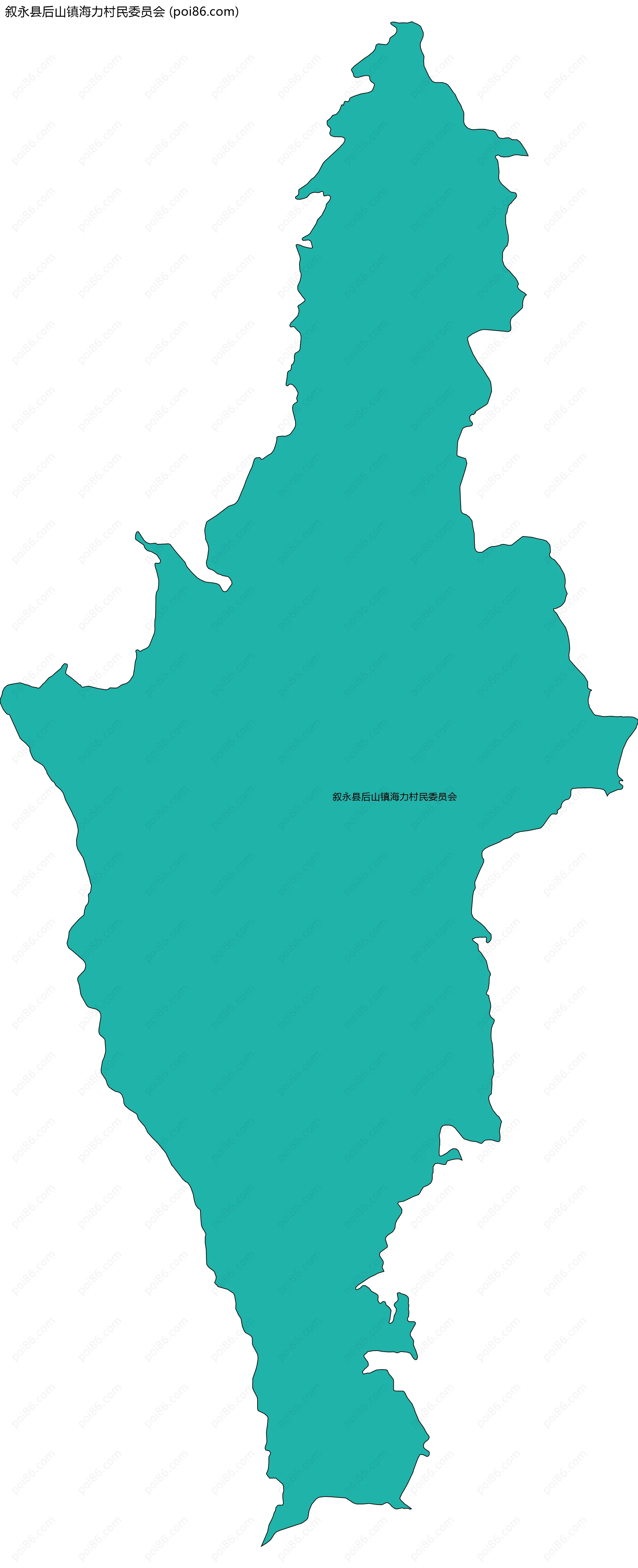 叙永县后山镇海力村民委员会边界地图