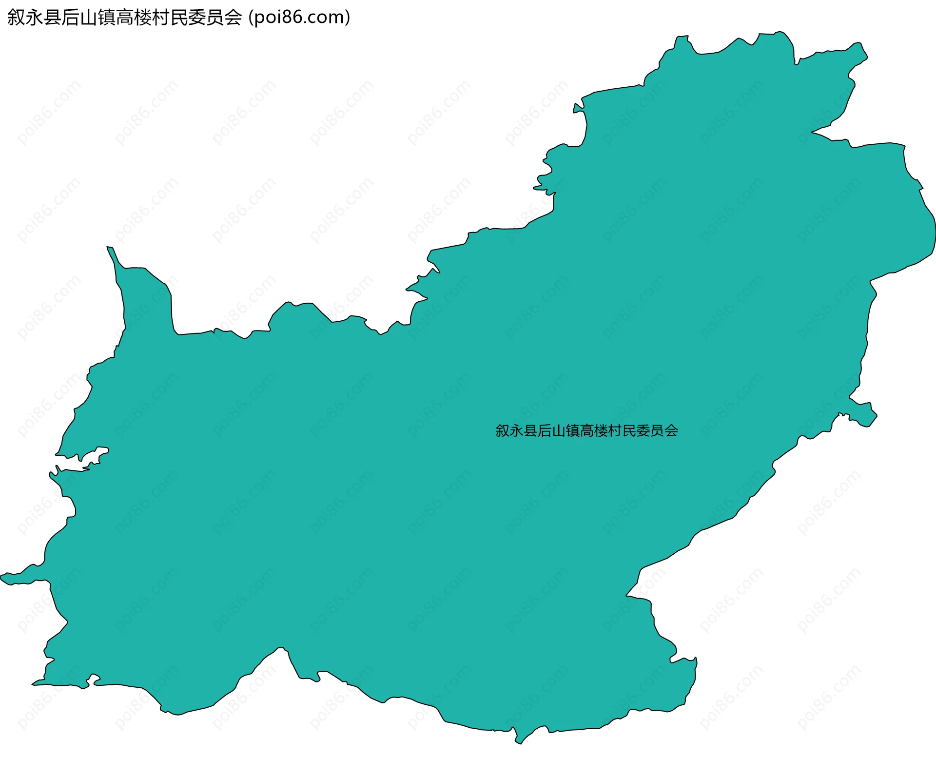 叙永县后山镇高楼村民委员会边界地图