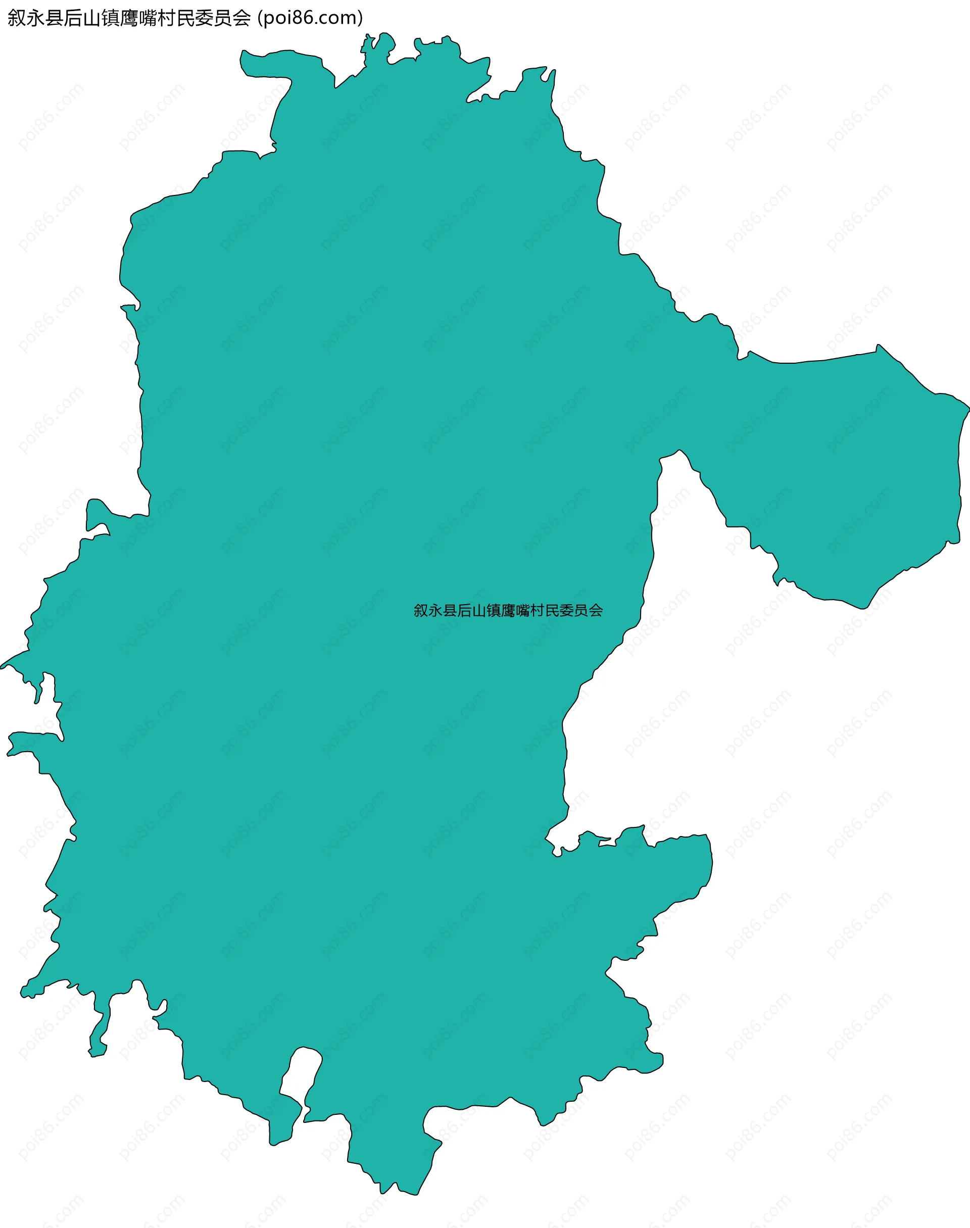 叙永县后山镇鹰嘴村民委员会边界地图