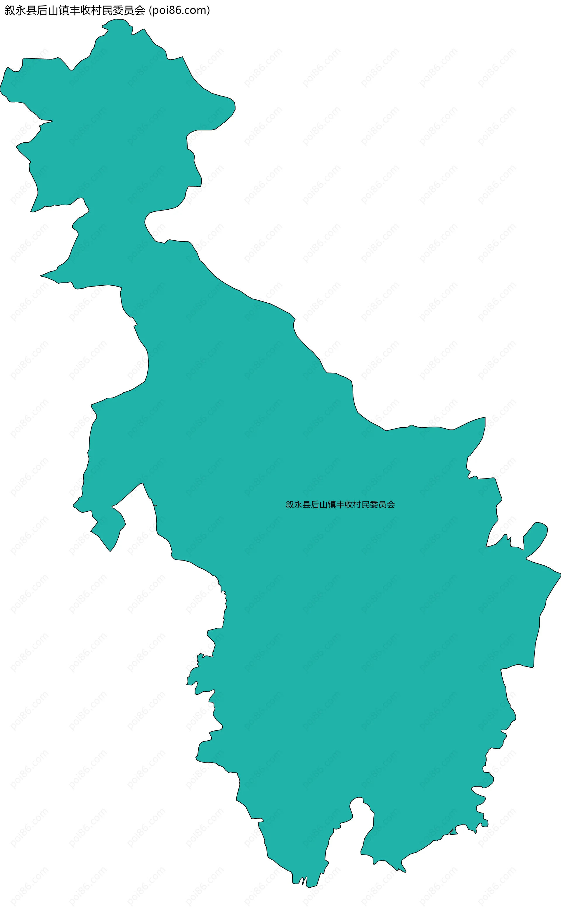 叙永县后山镇丰收村民委员会边界地图