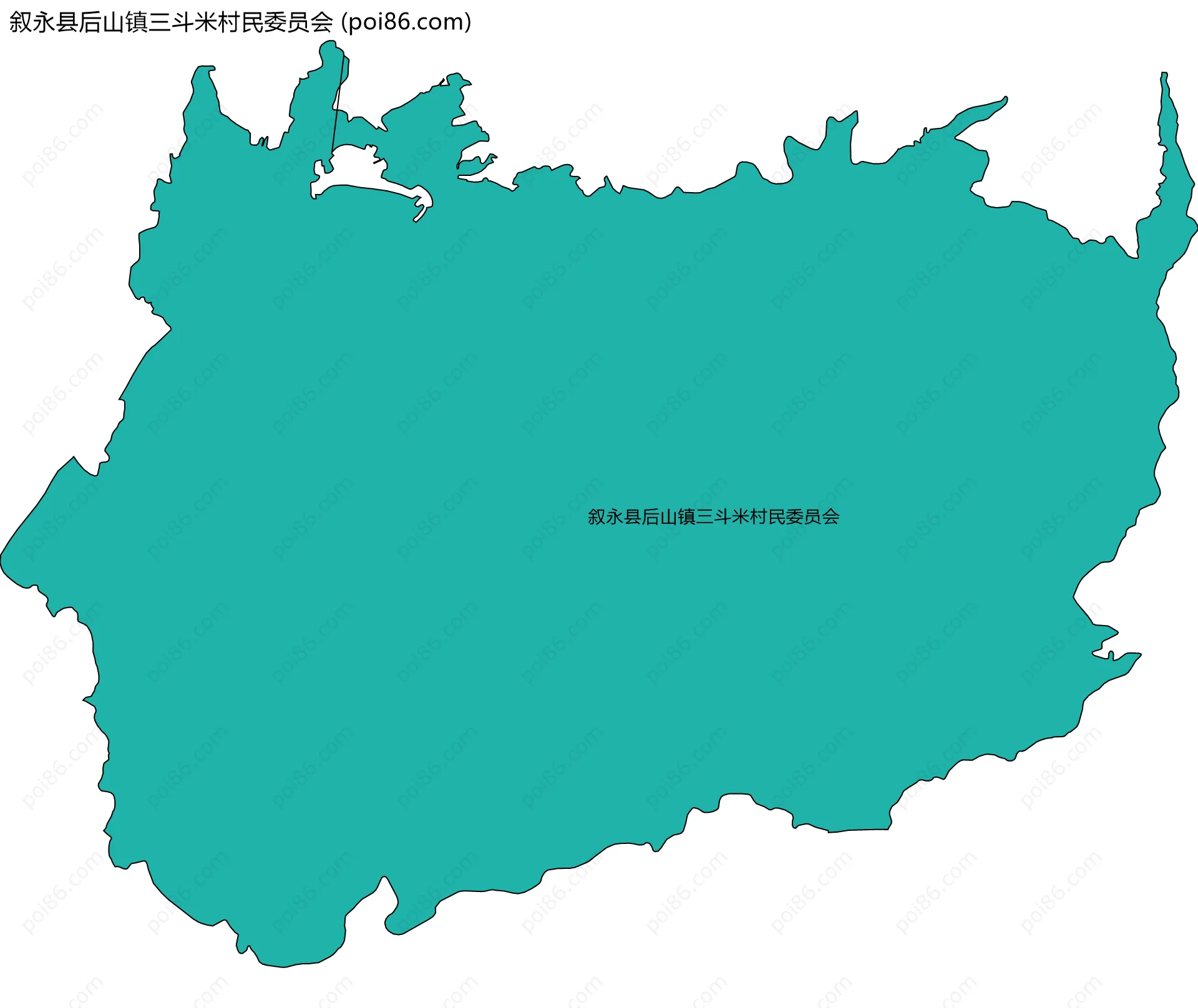 叙永县后山镇三斗米村民委员会边界地图