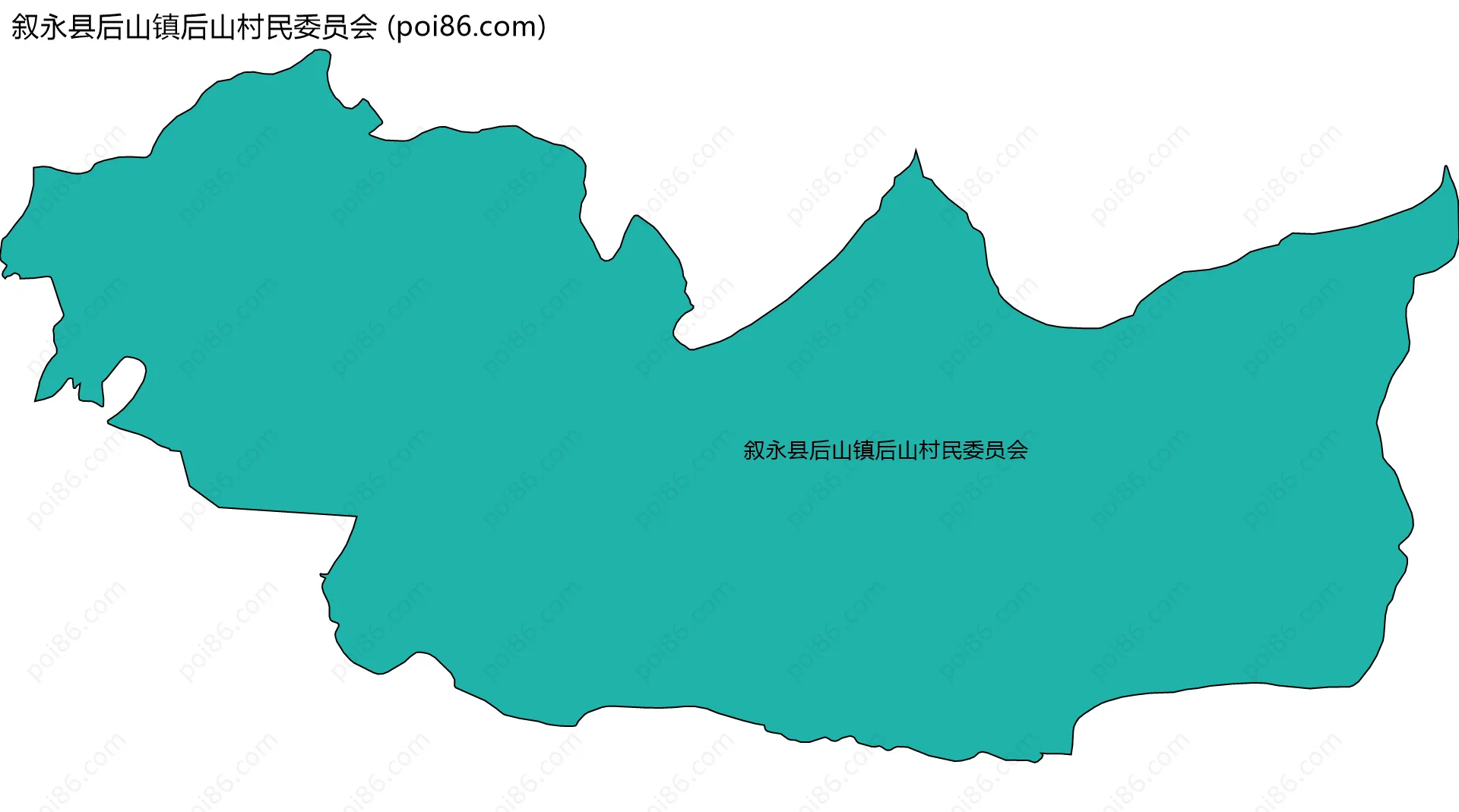 叙永县后山镇后山村民委员会边界地图