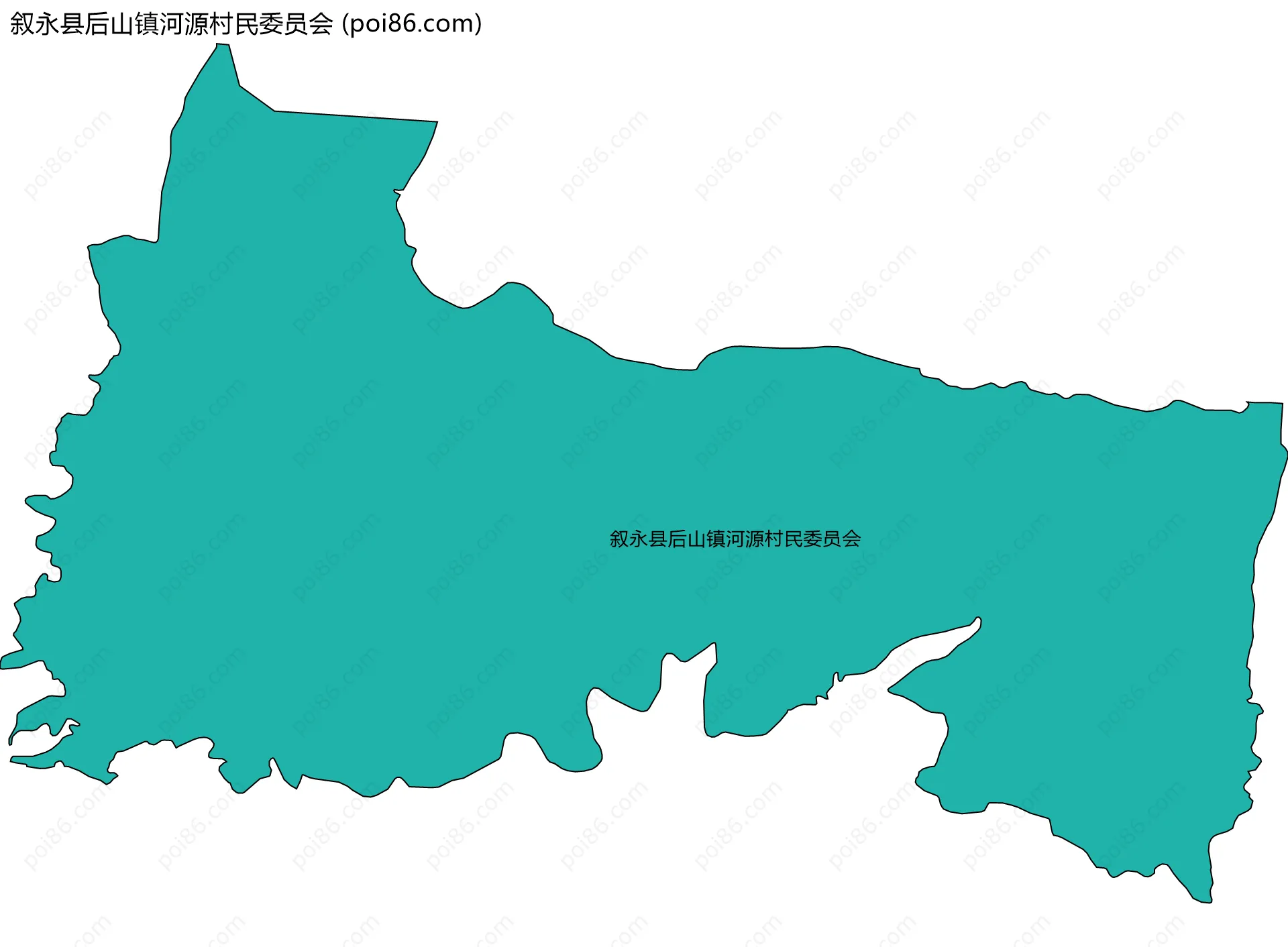 叙永县后山镇河源村民委员会边界地图