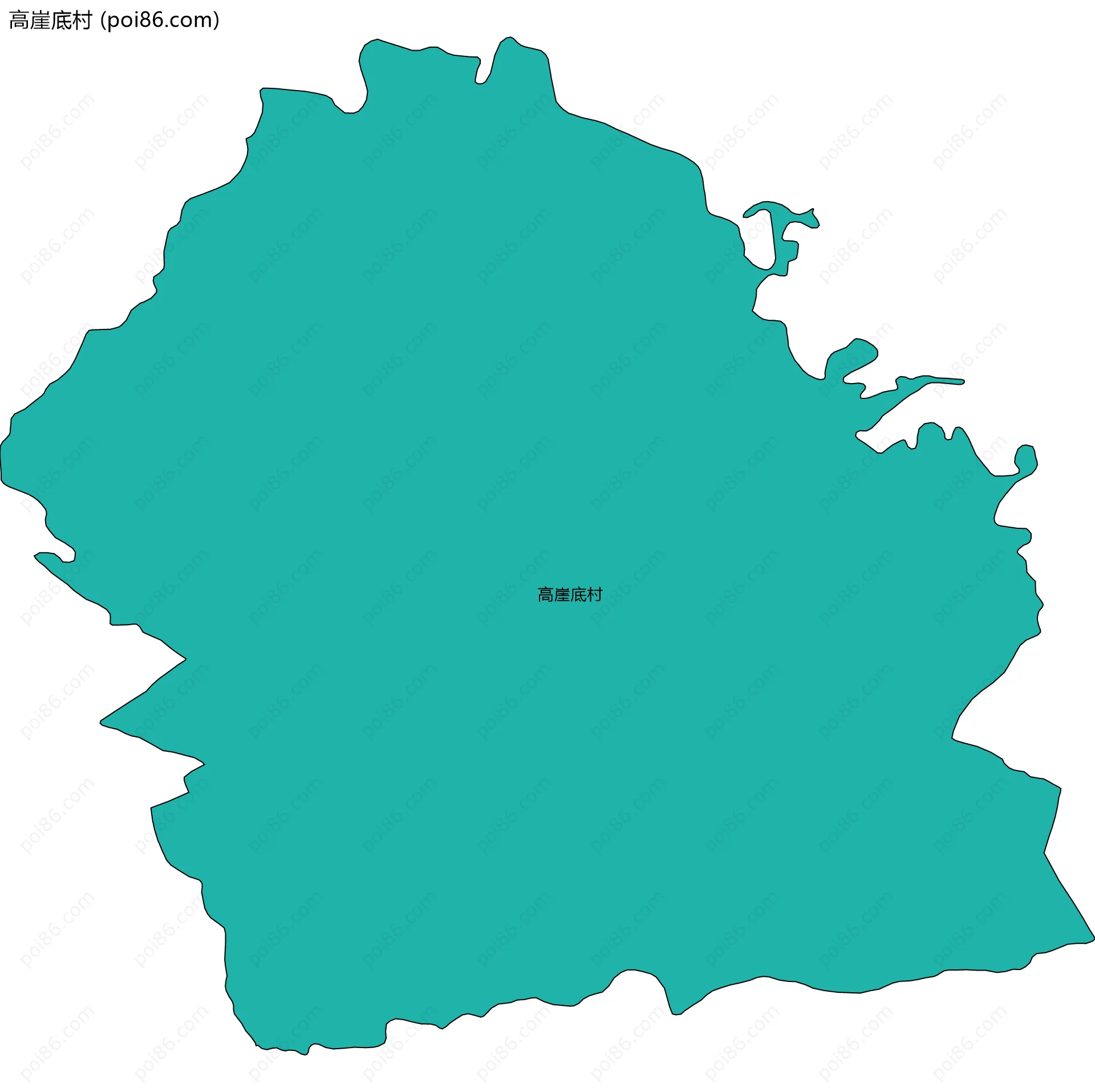 高崖底村边界地图