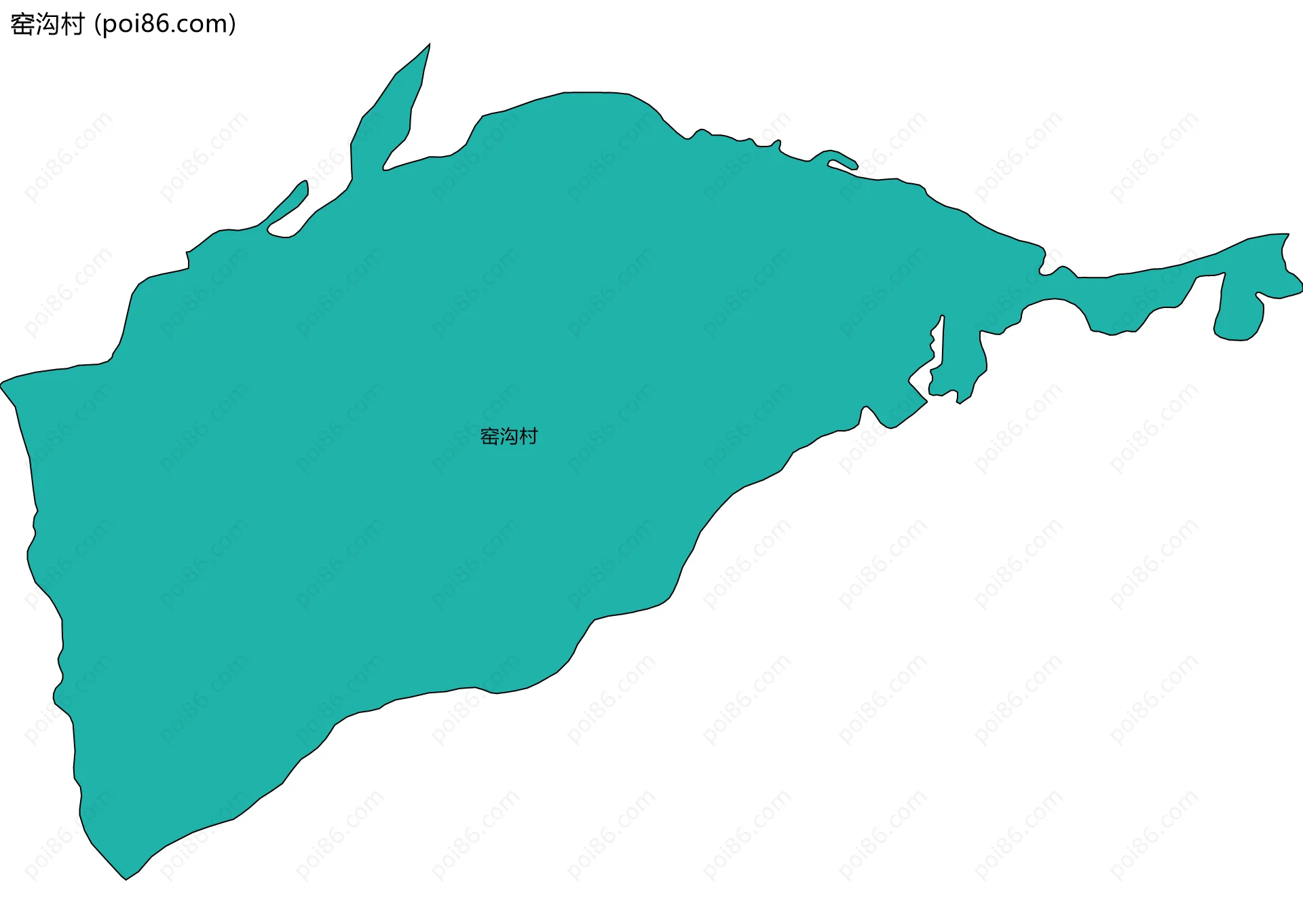 窑沟村边界地图
