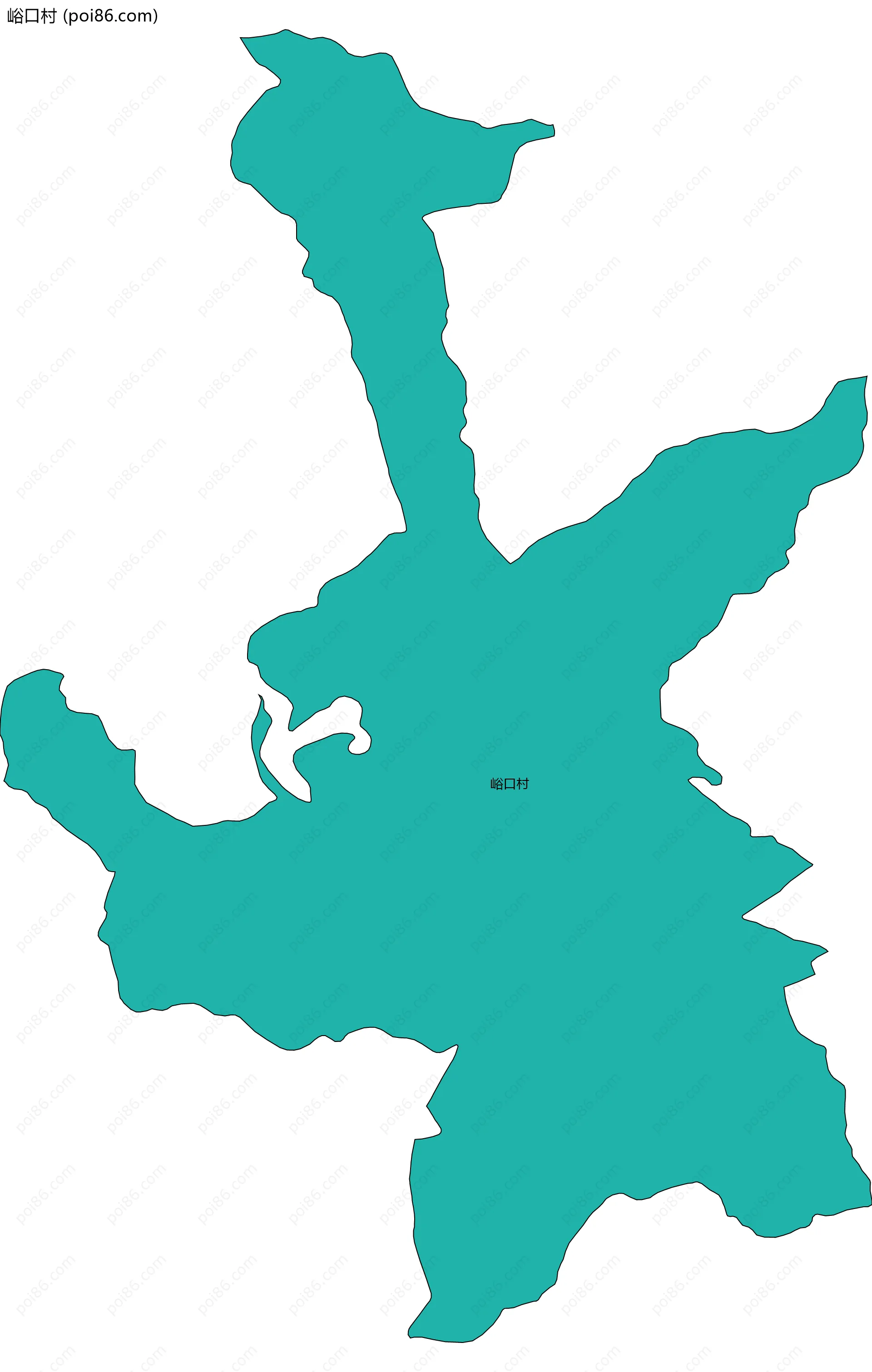 峪口村边界地图