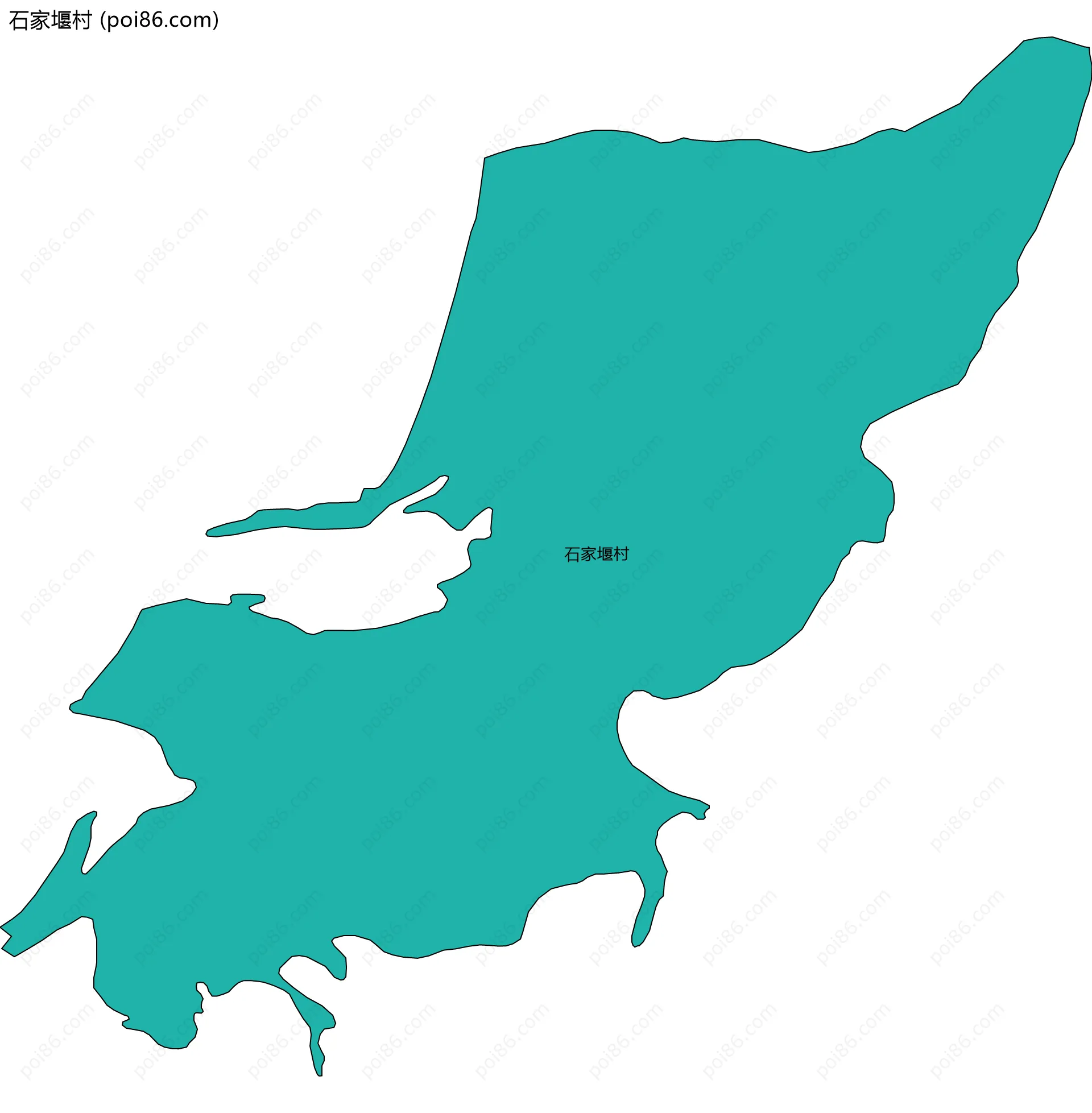 石家堰村边界地图