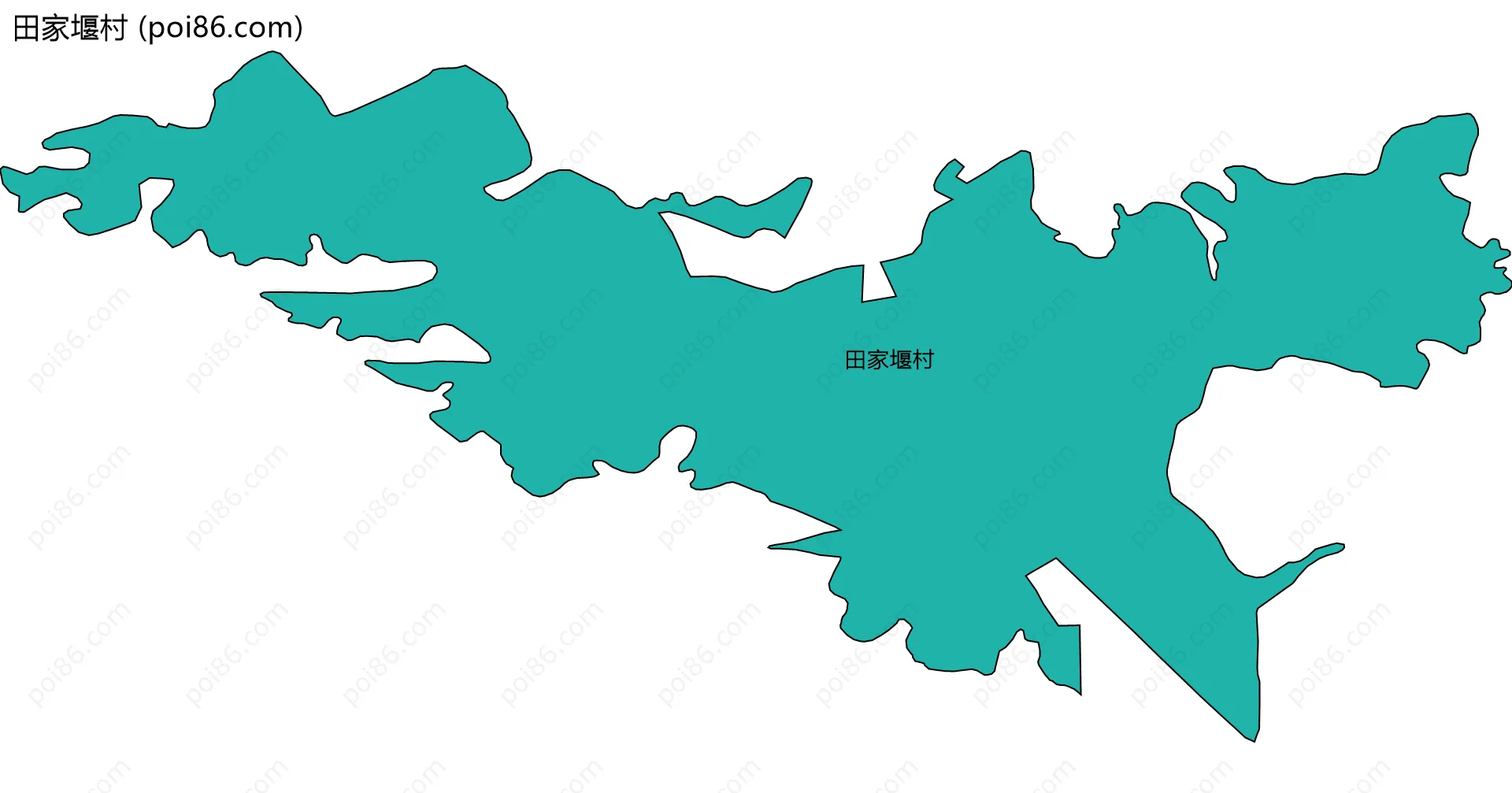 田家堰村边界地图
