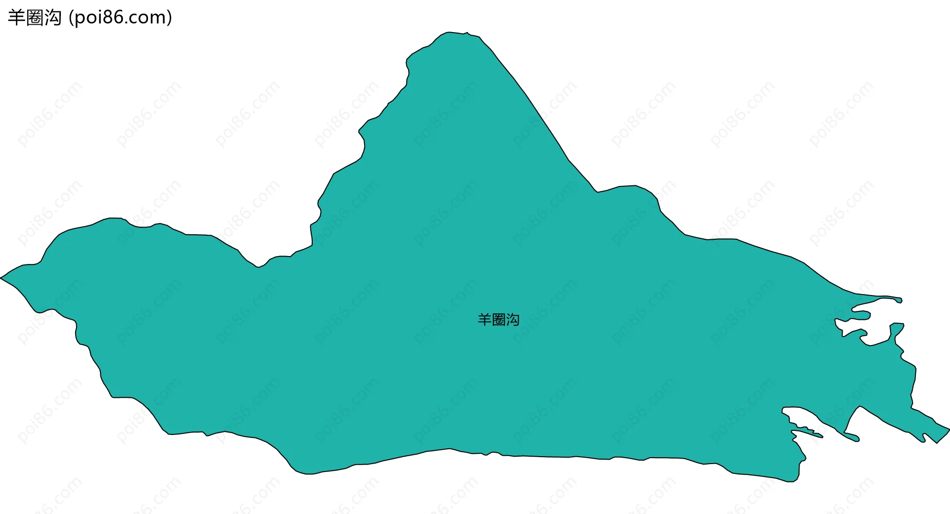 羊圈沟边界地图