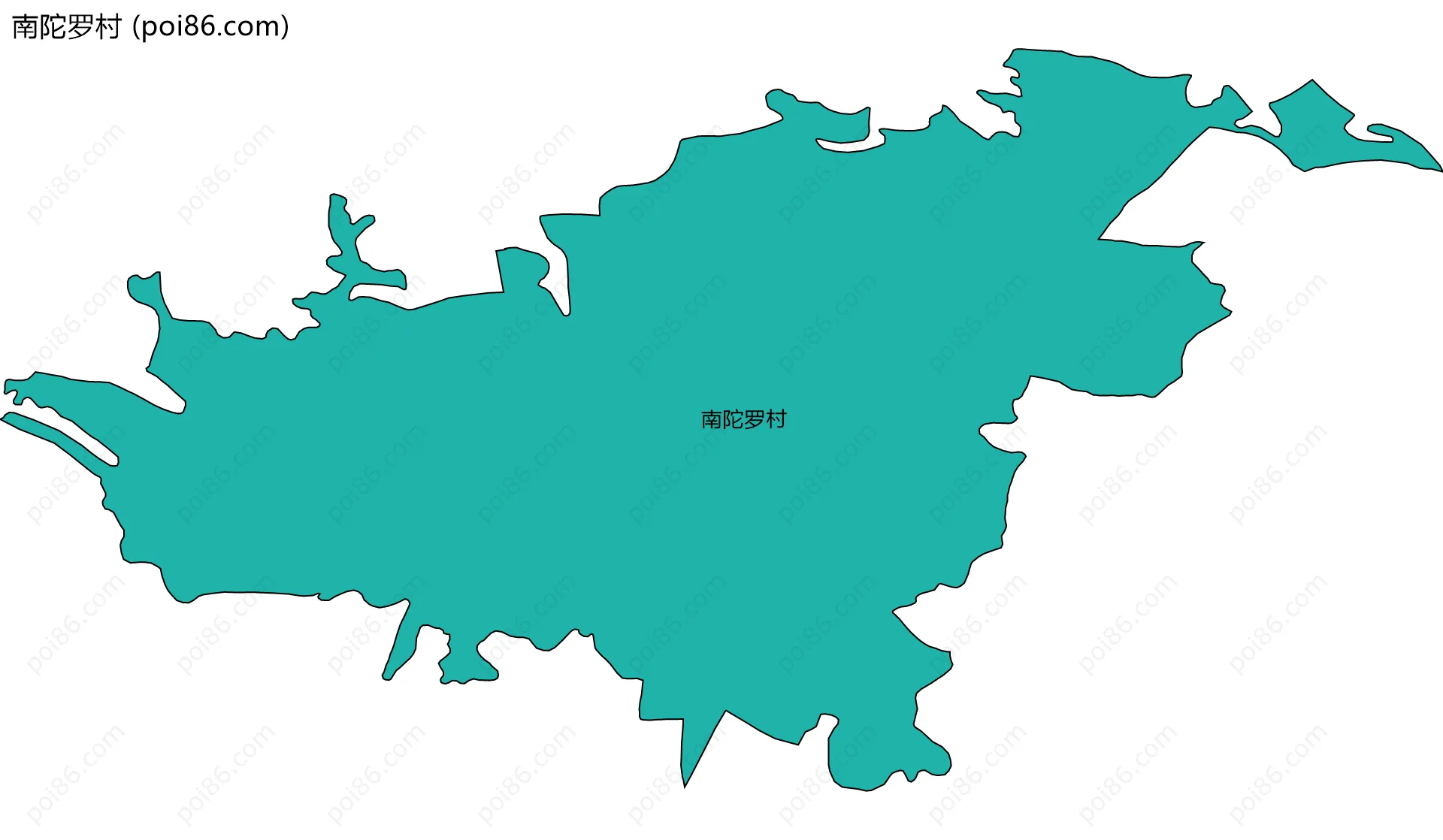 南陀罗村边界地图