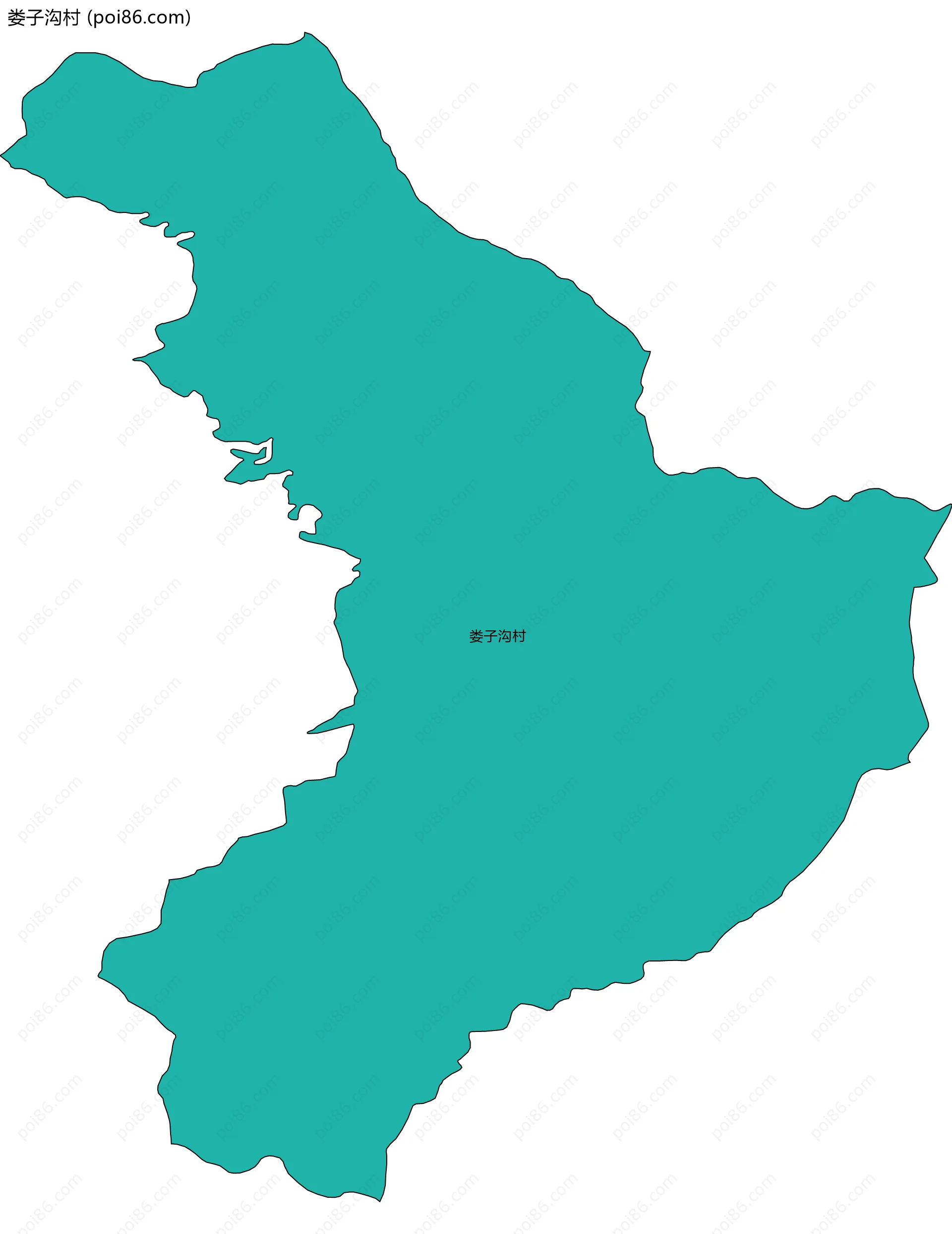 娄子沟村边界地图