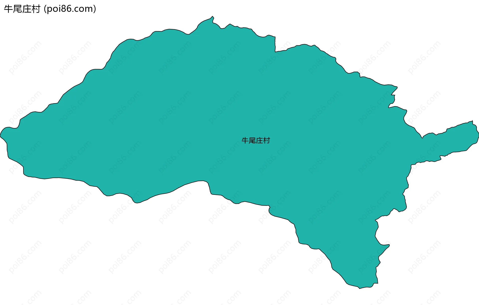 牛尾庄村边界地图