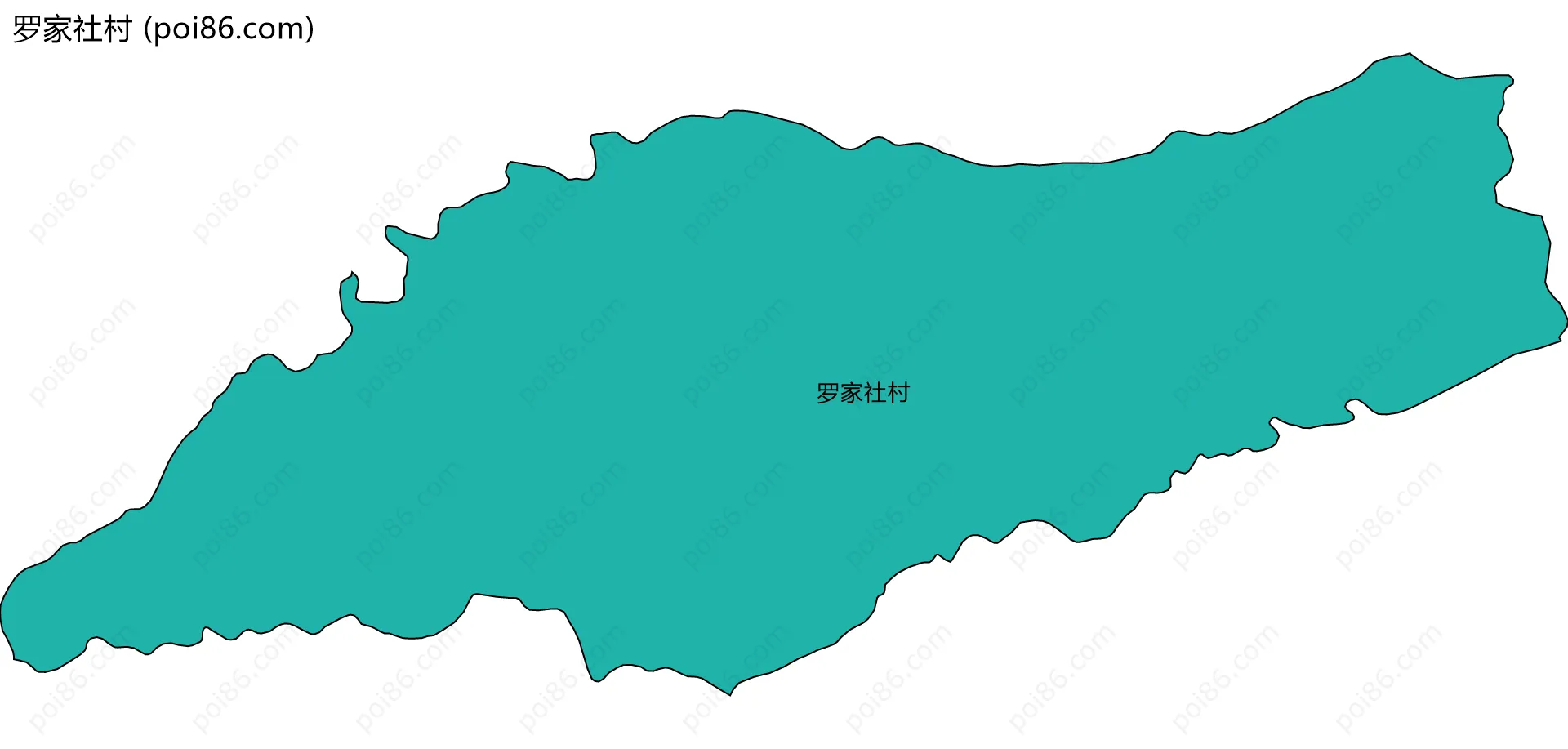罗家社村边界地图