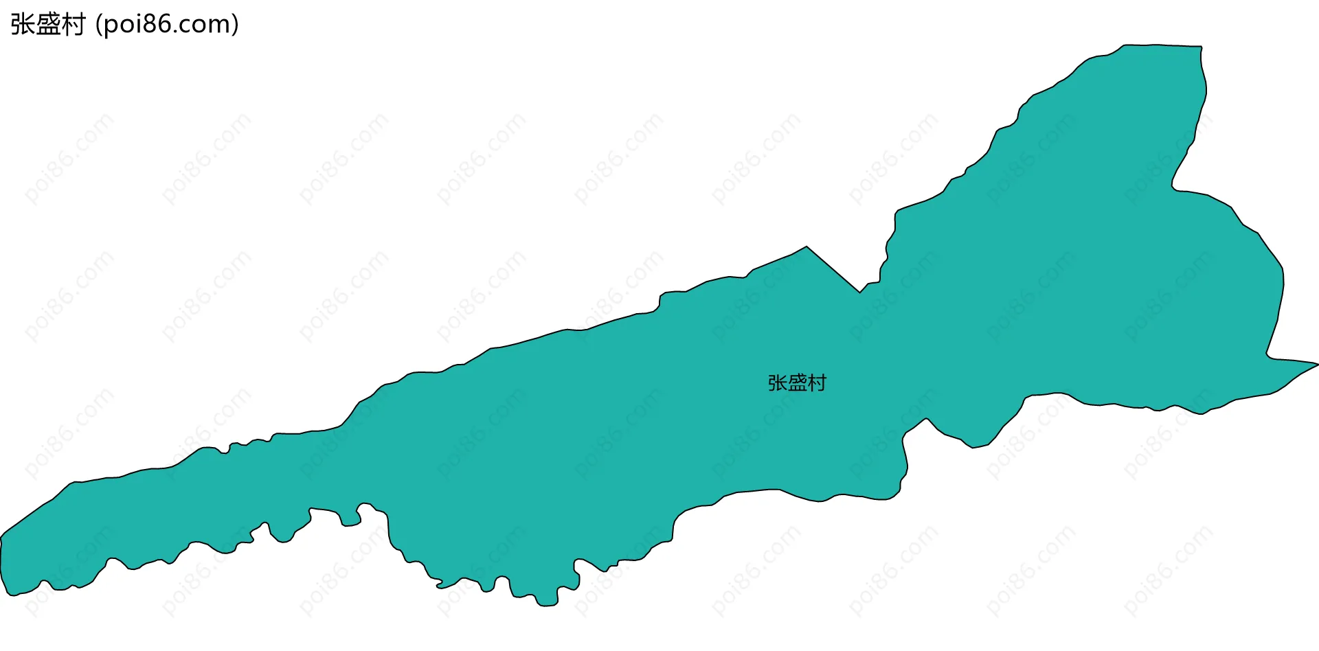 张盛村边界地图