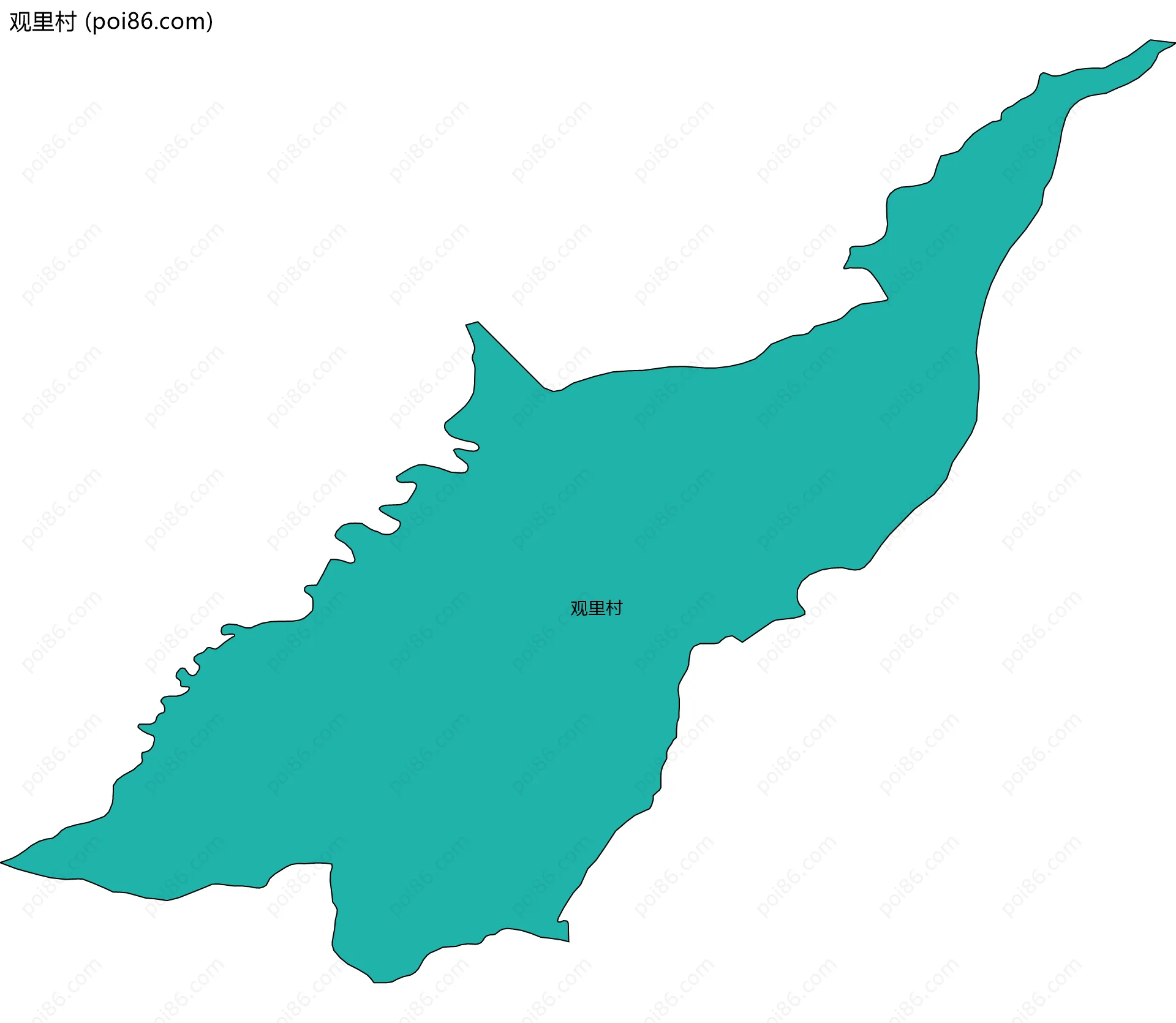 观里村边界地图