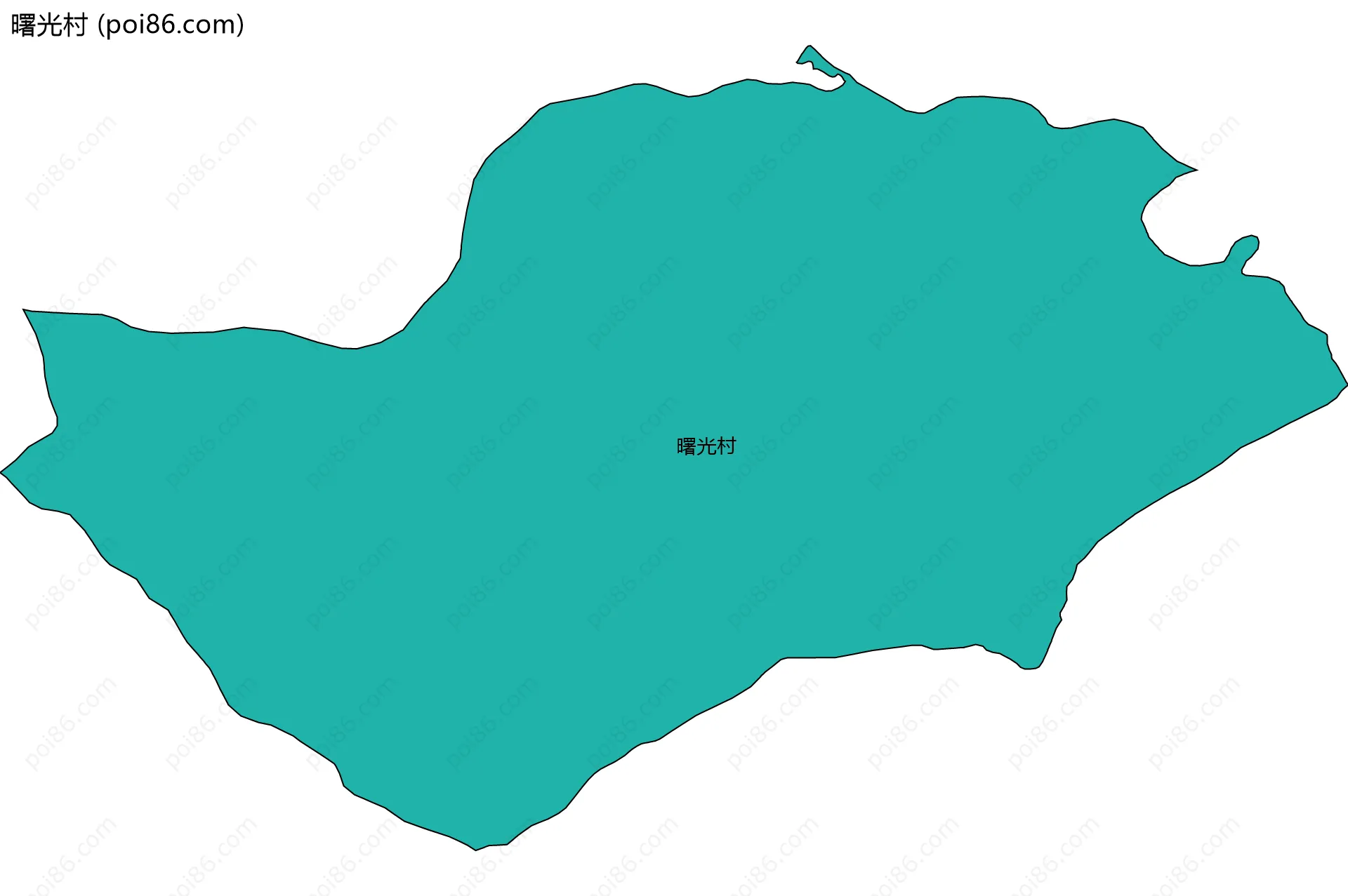 曙光村边界地图