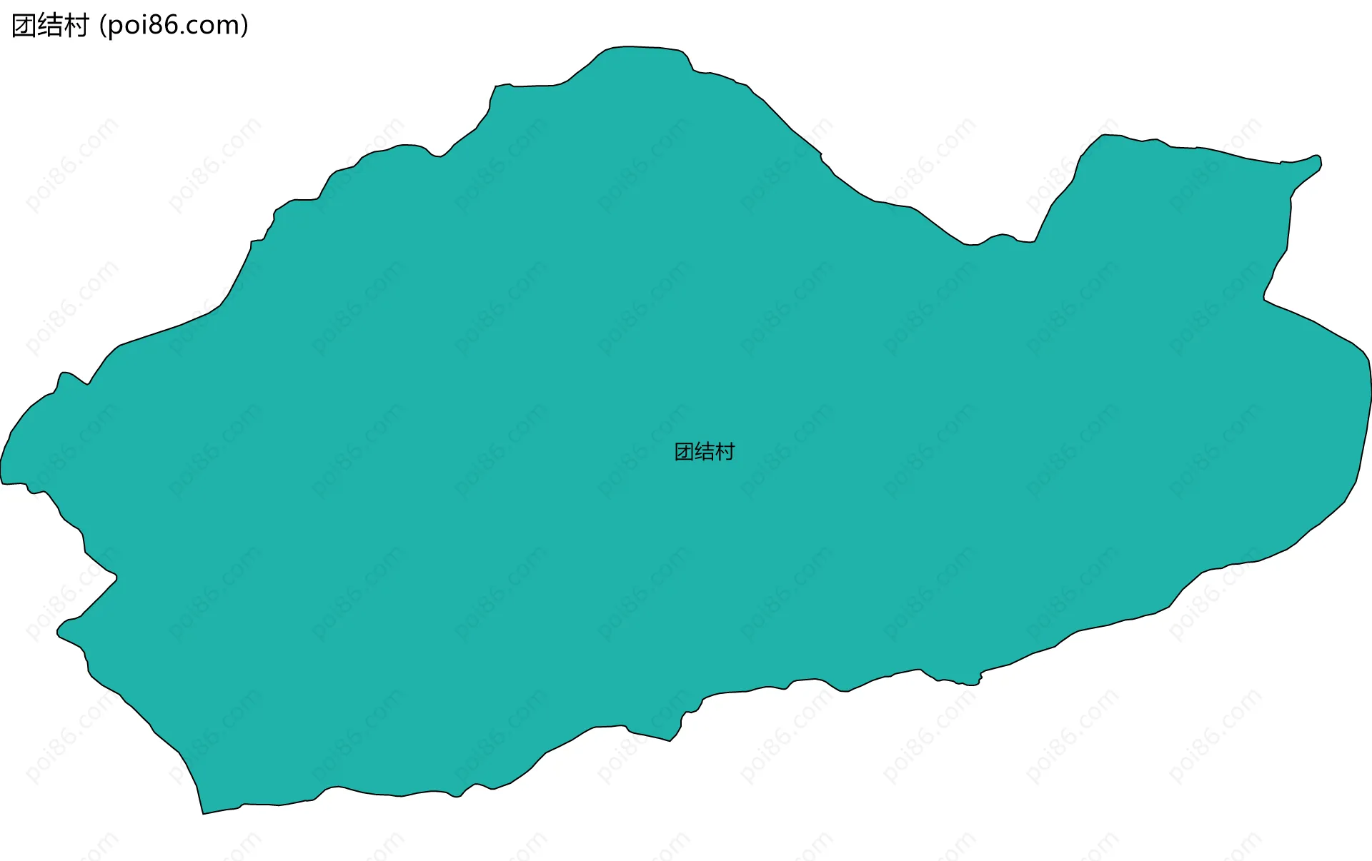 团结村边界地图