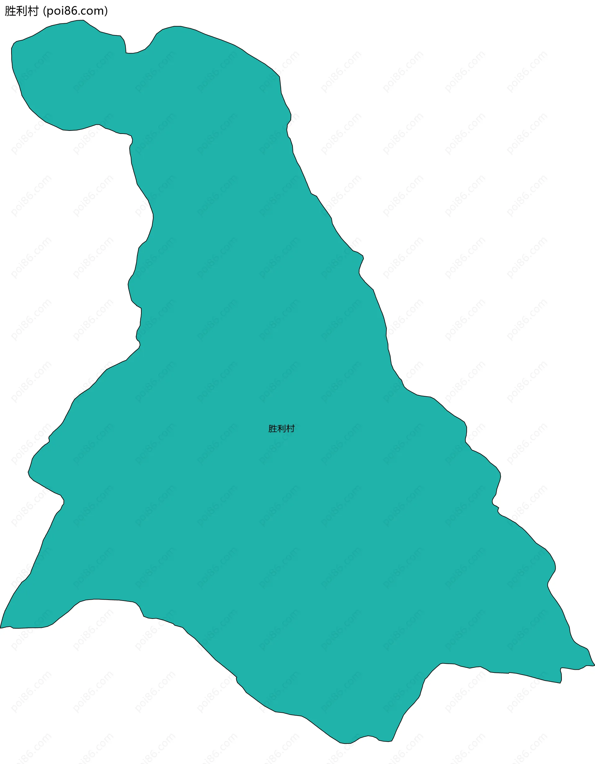 胜利村边界地图