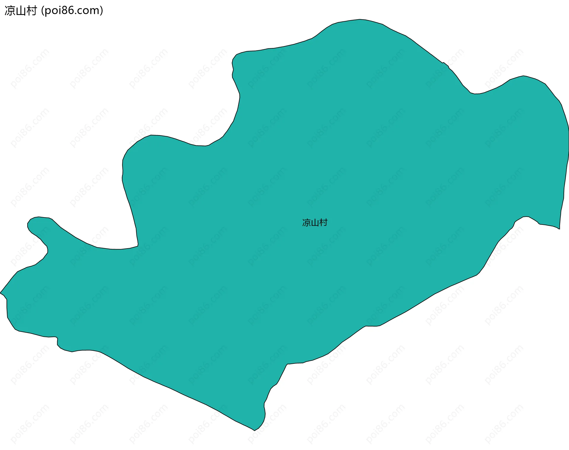 凉山村边界地图