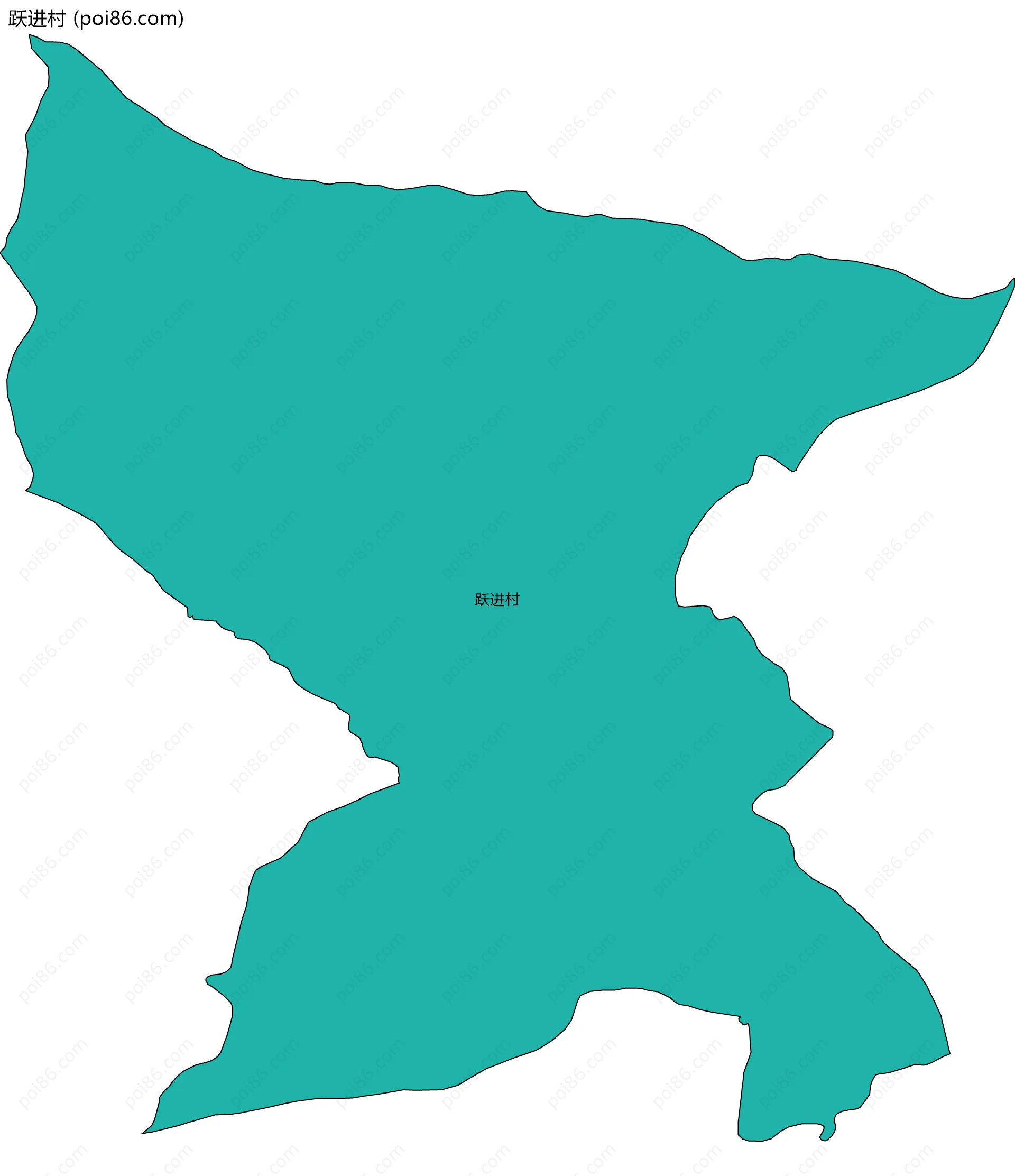 跃进村边界地图