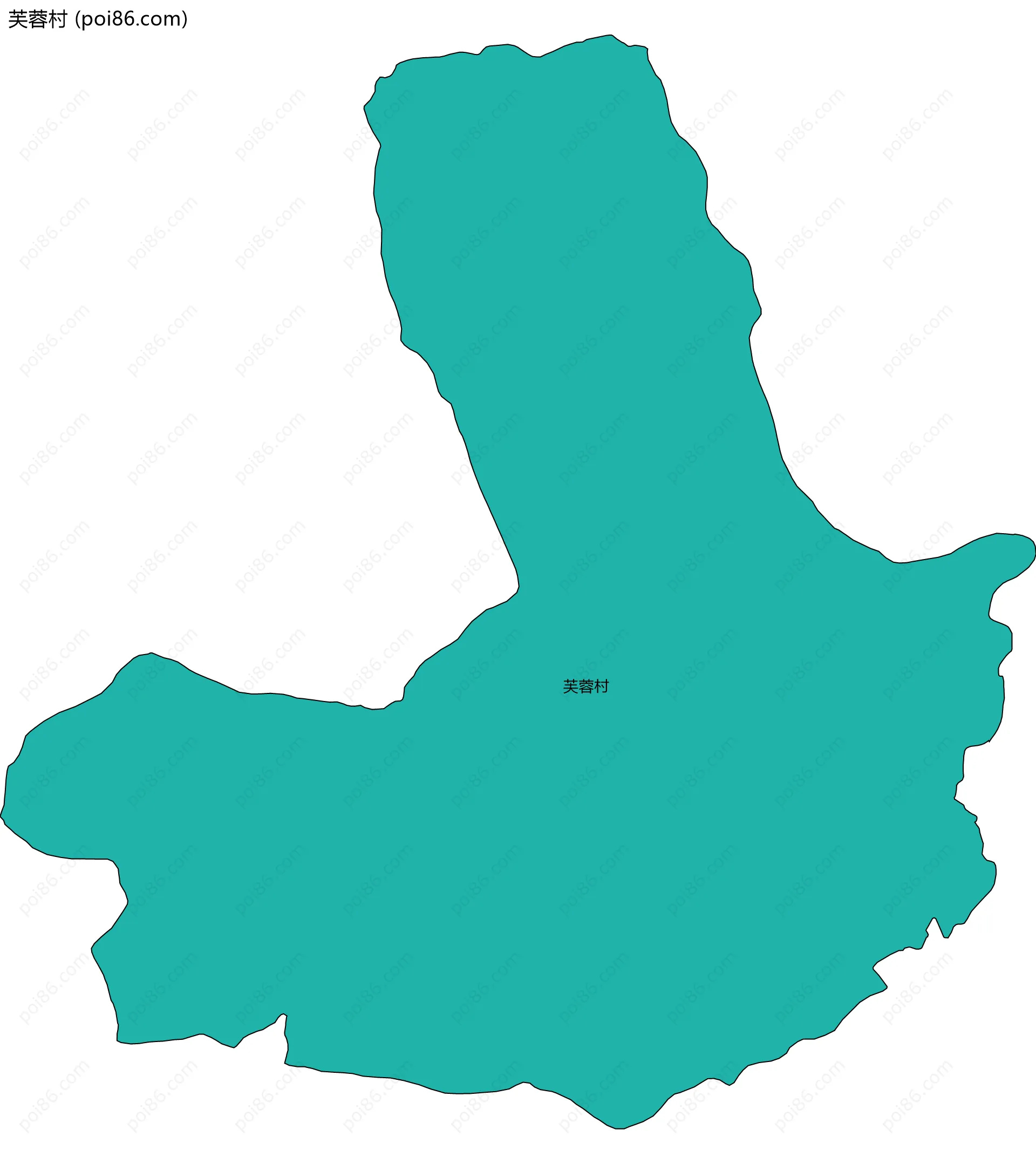 芙蓉村边界地图