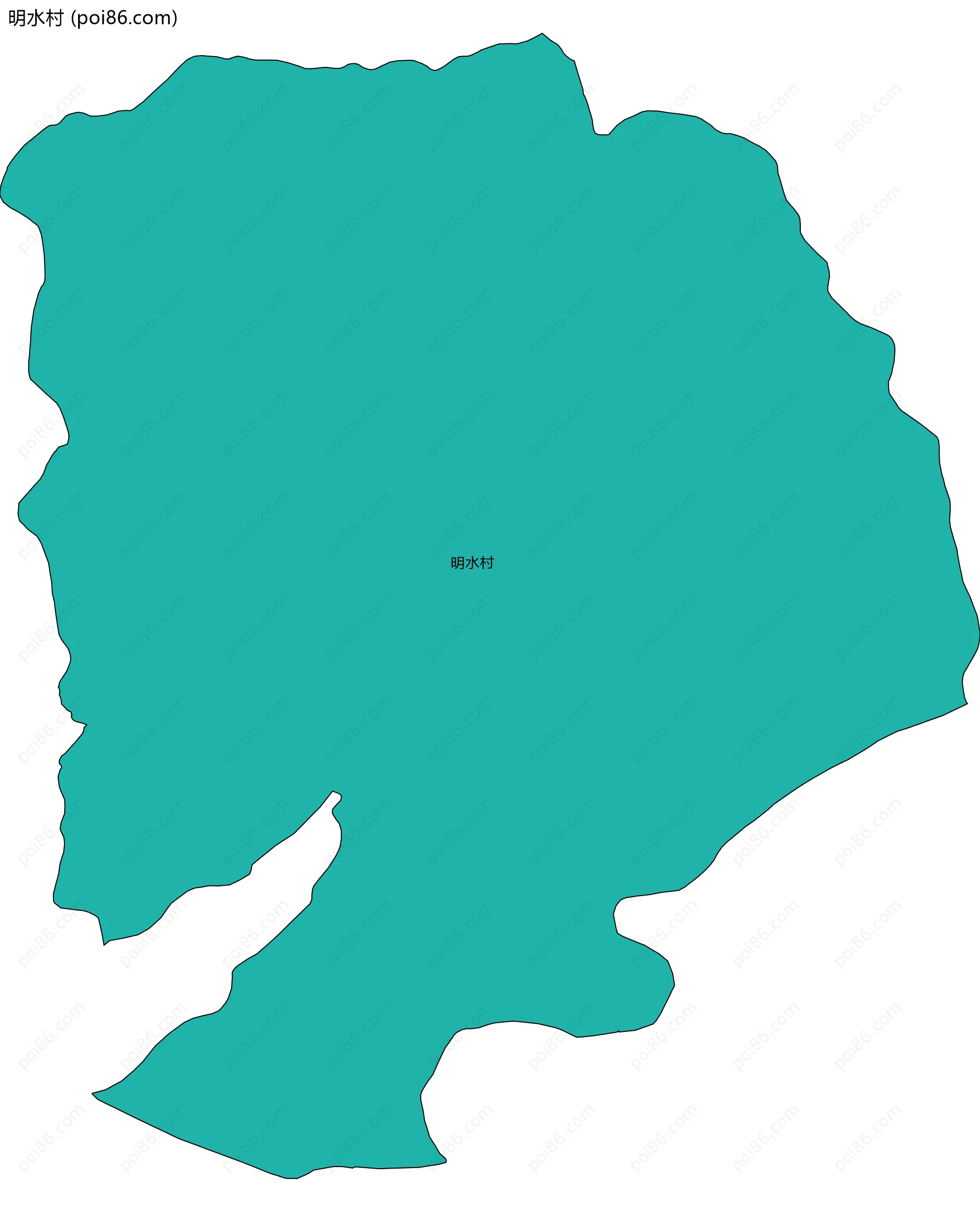 明水村边界地图