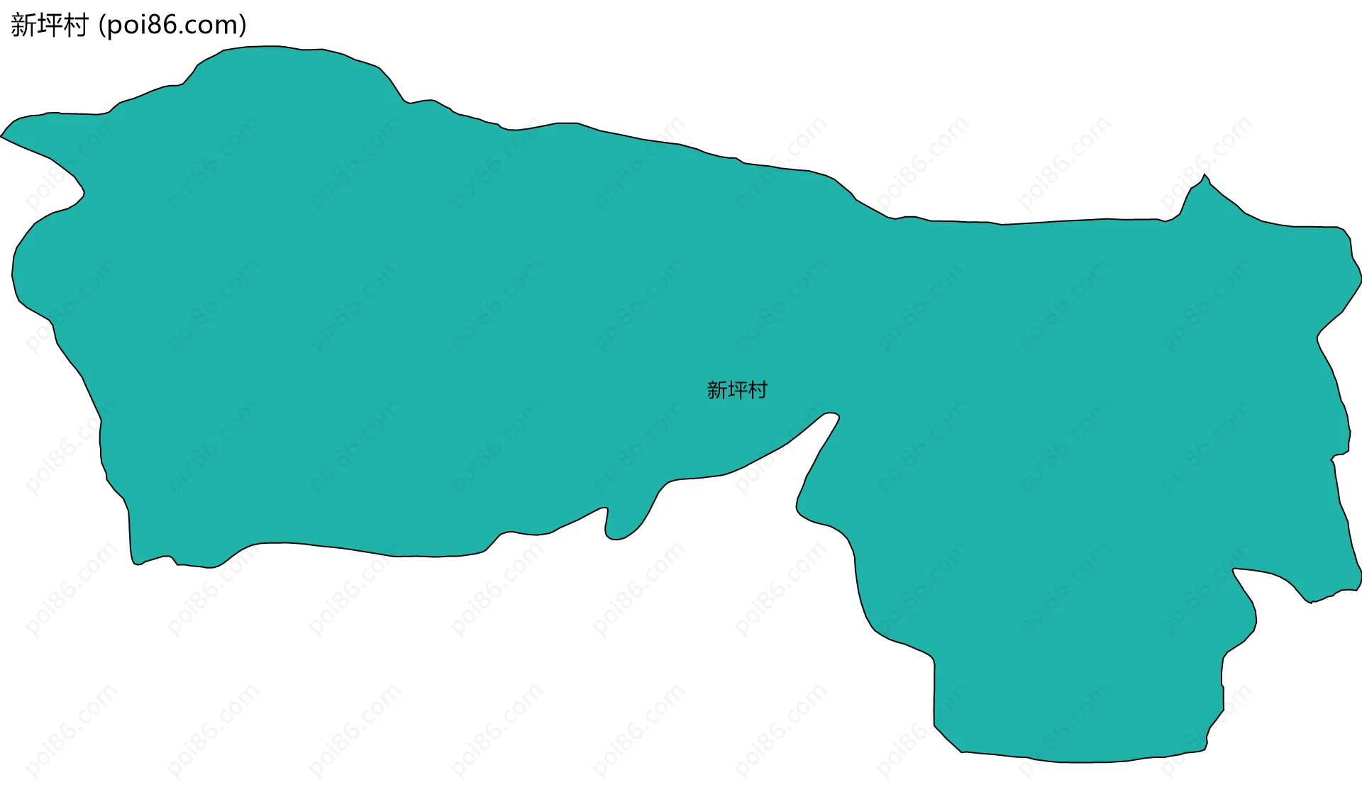 新坪村边界地图