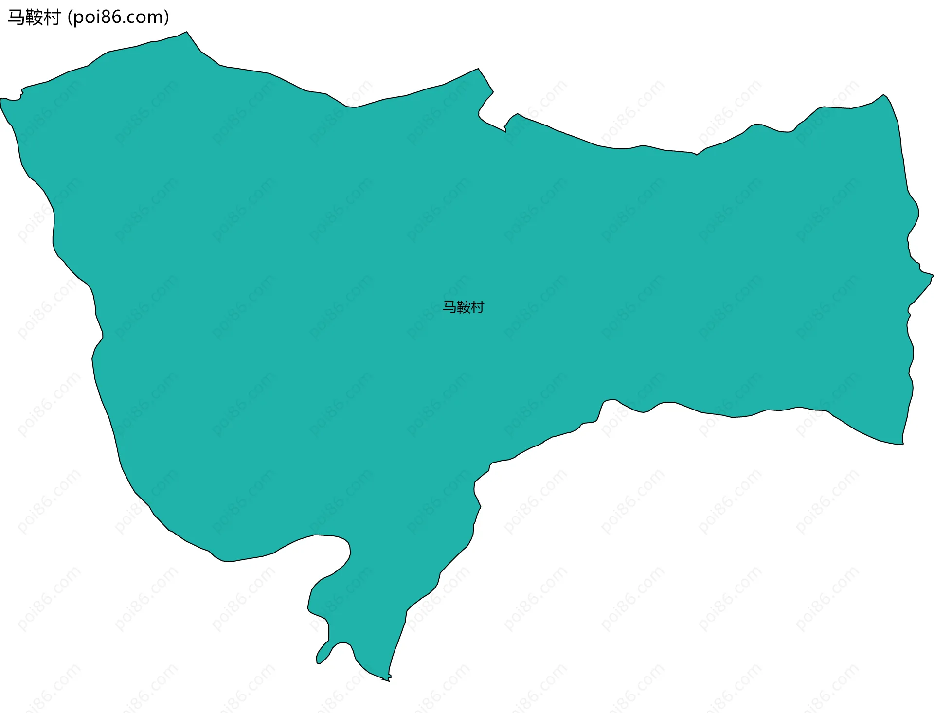 马鞍村边界地图