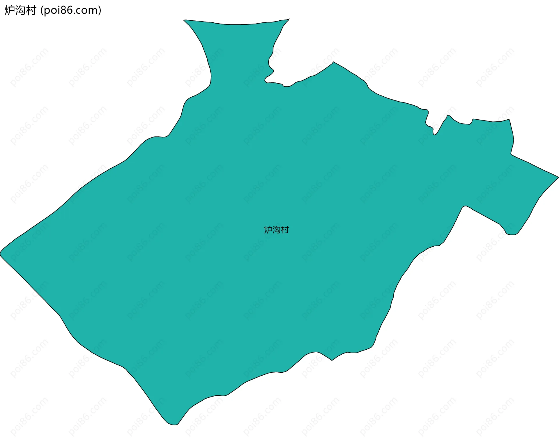 炉沟村边界地图