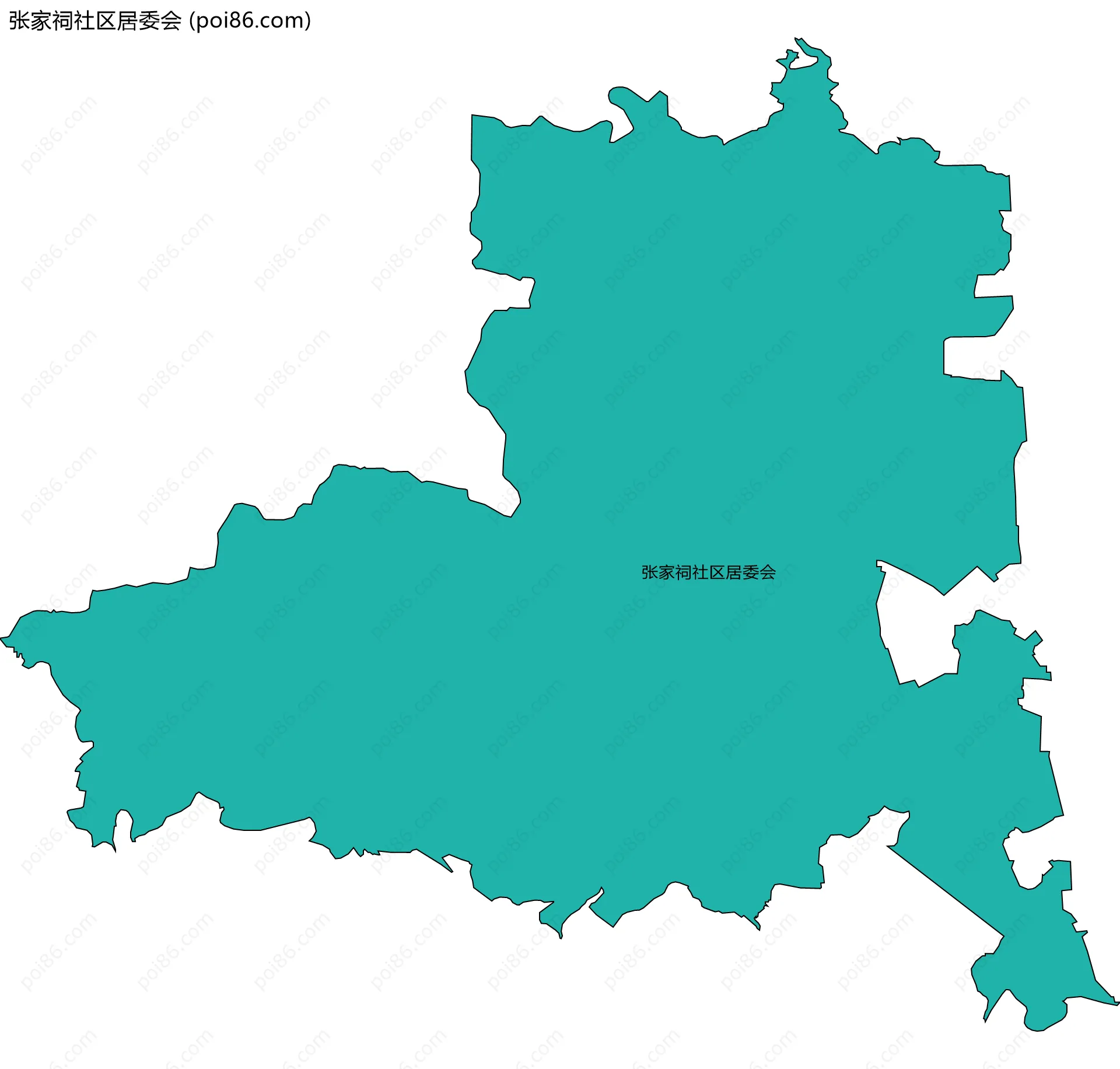 张家祠社区居委会边界地图