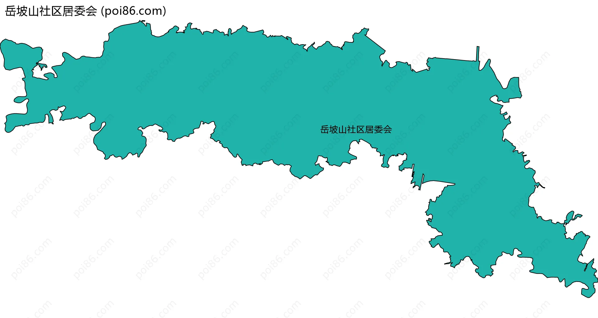 岳坡山社区居委会边界地图