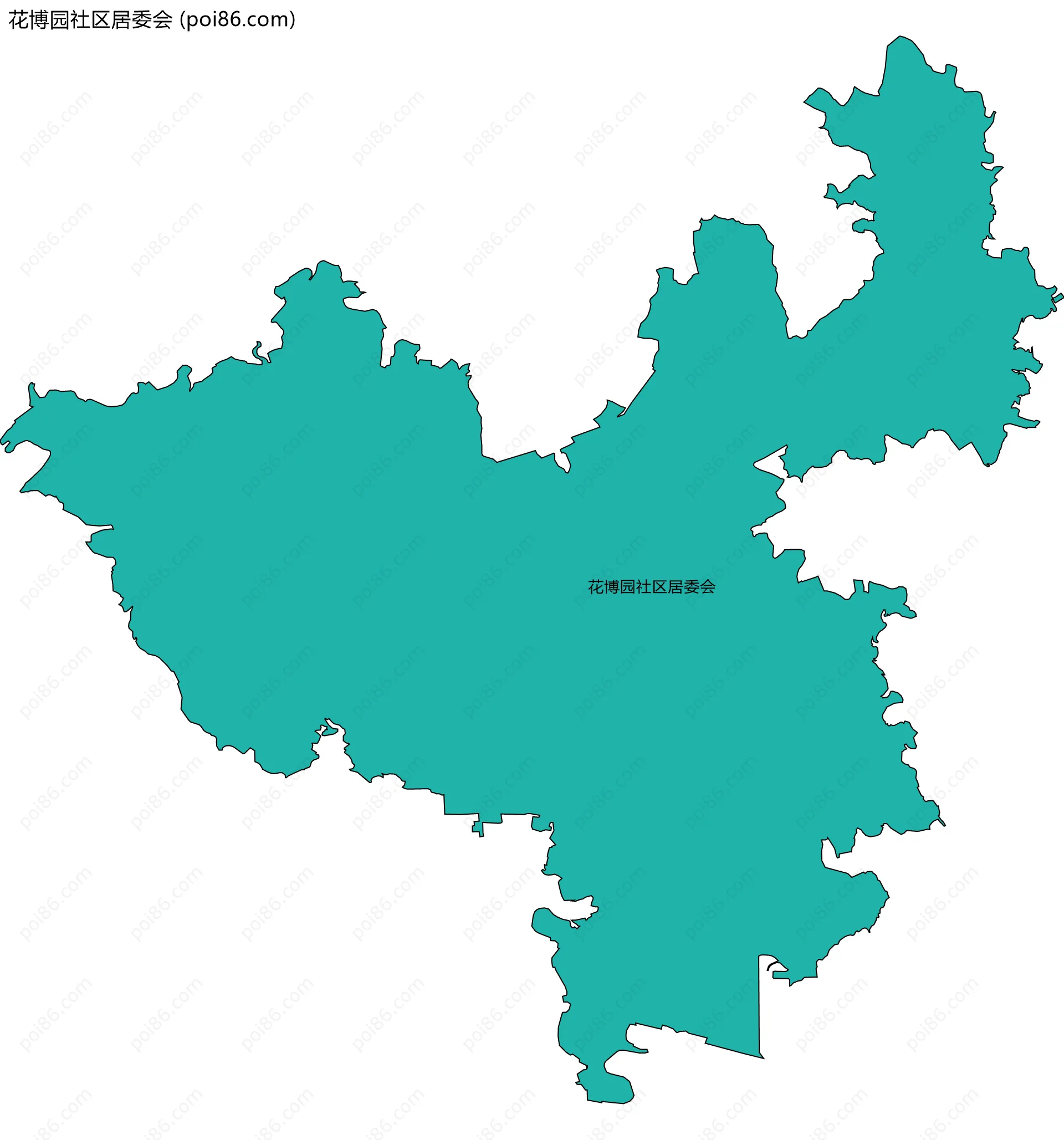 花博园社区居委会边界地图