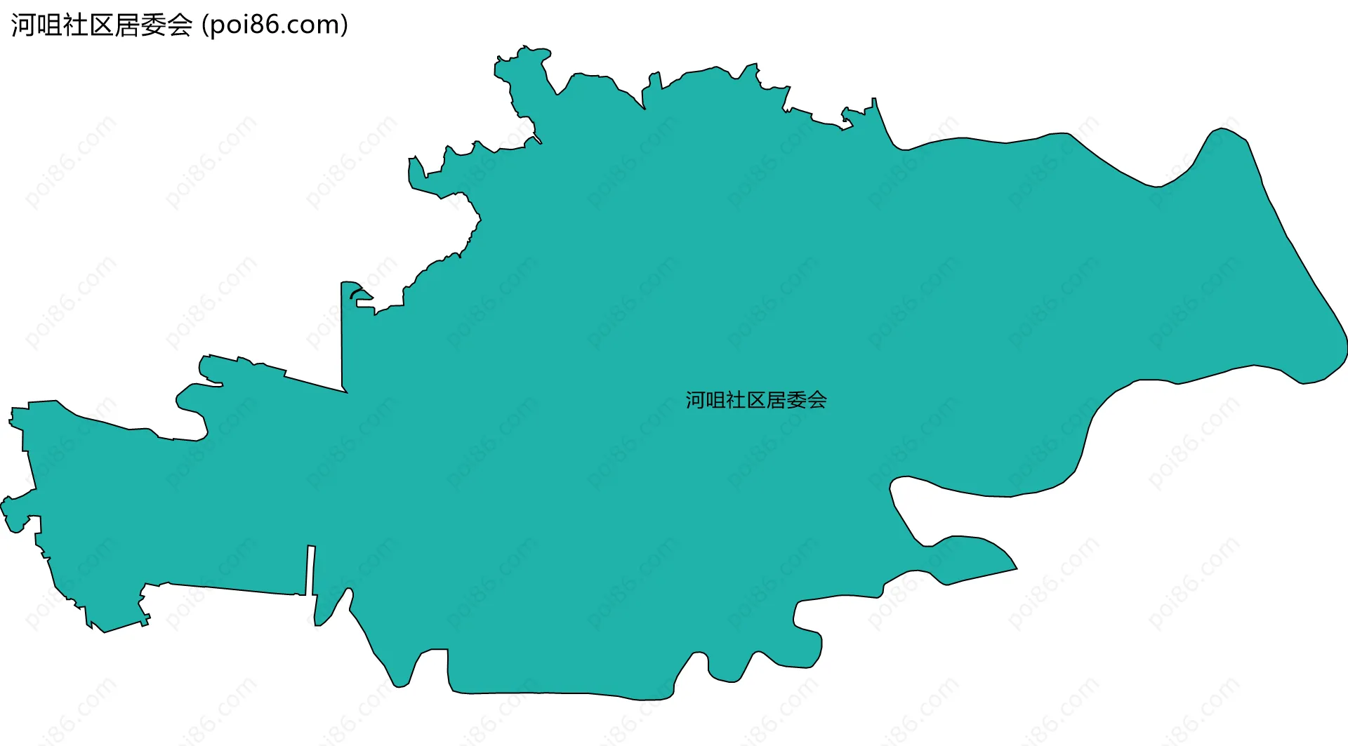 河咀社区居委会边界地图
