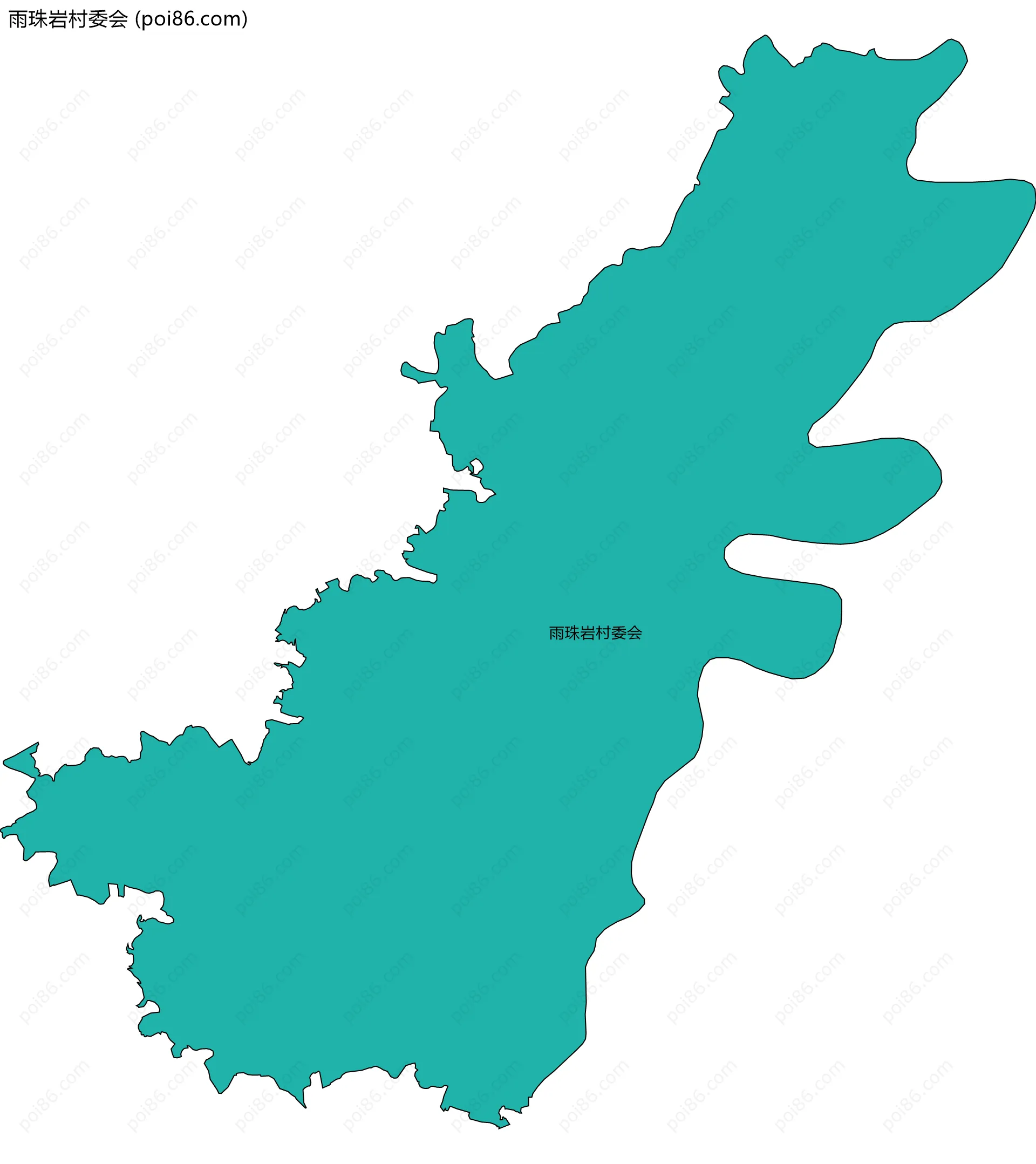 雨珠岩村委会边界地图