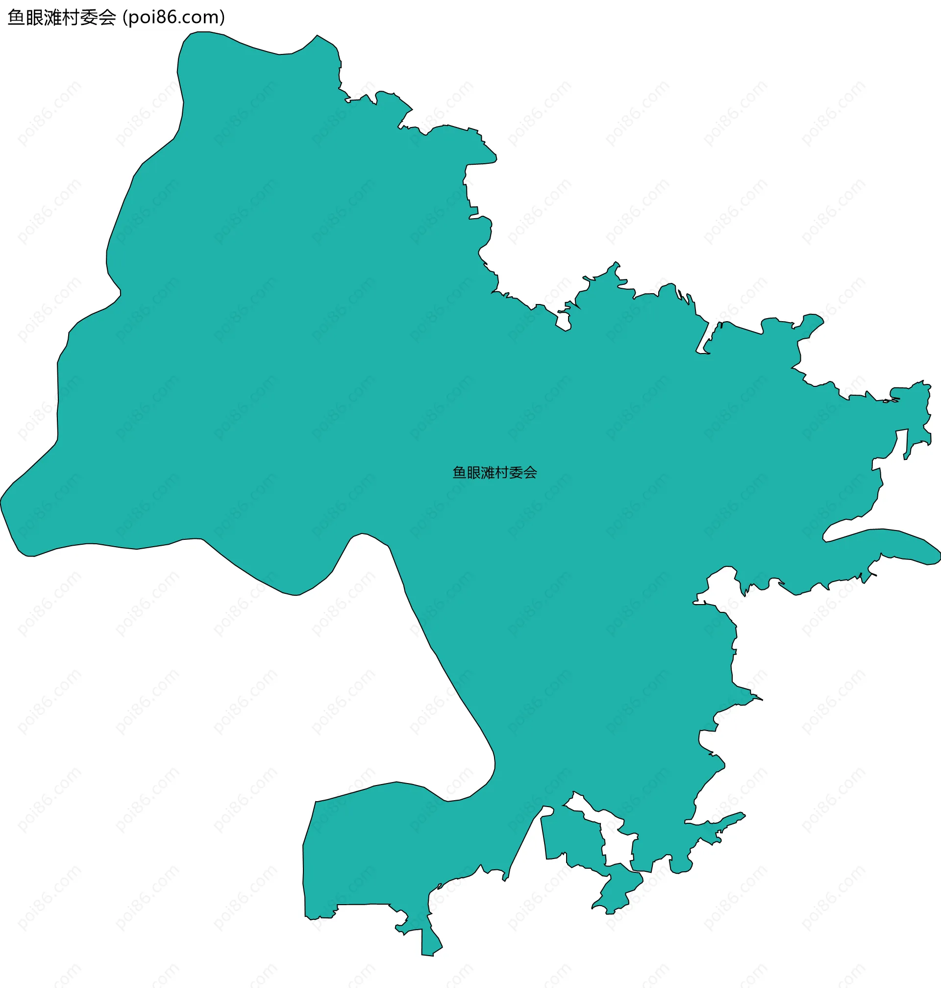 鱼眼滩村委会边界地图