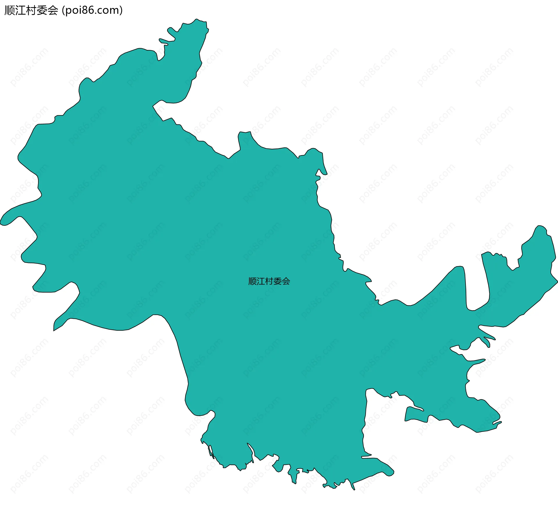 顺江村委会边界地图