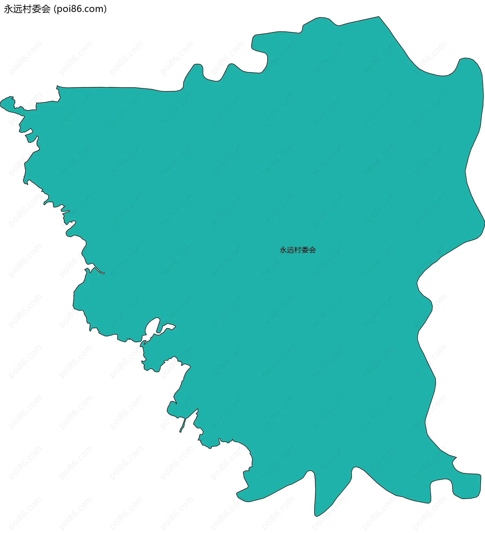 永远村委会边界地图