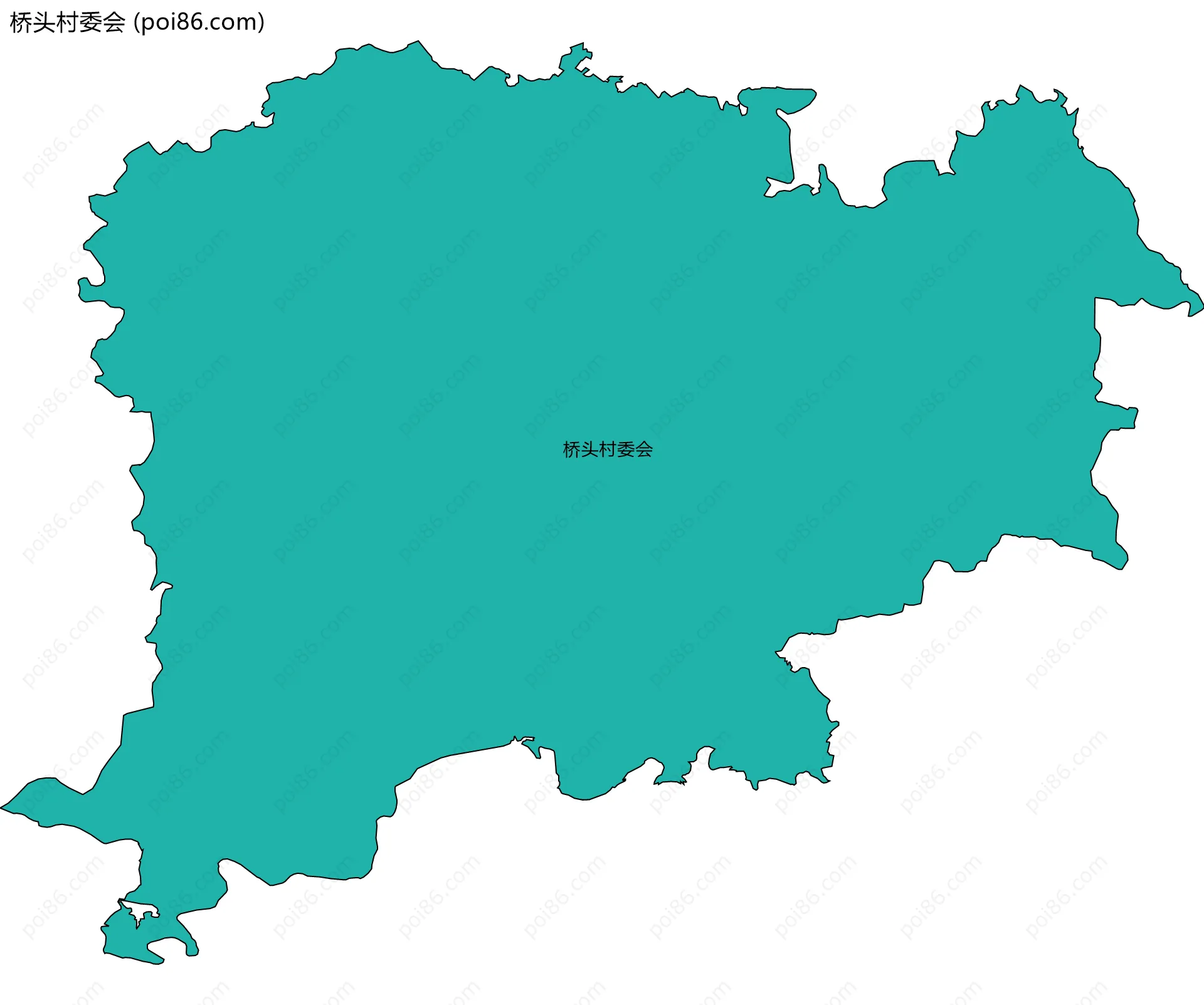 桥头村委会边界地图
