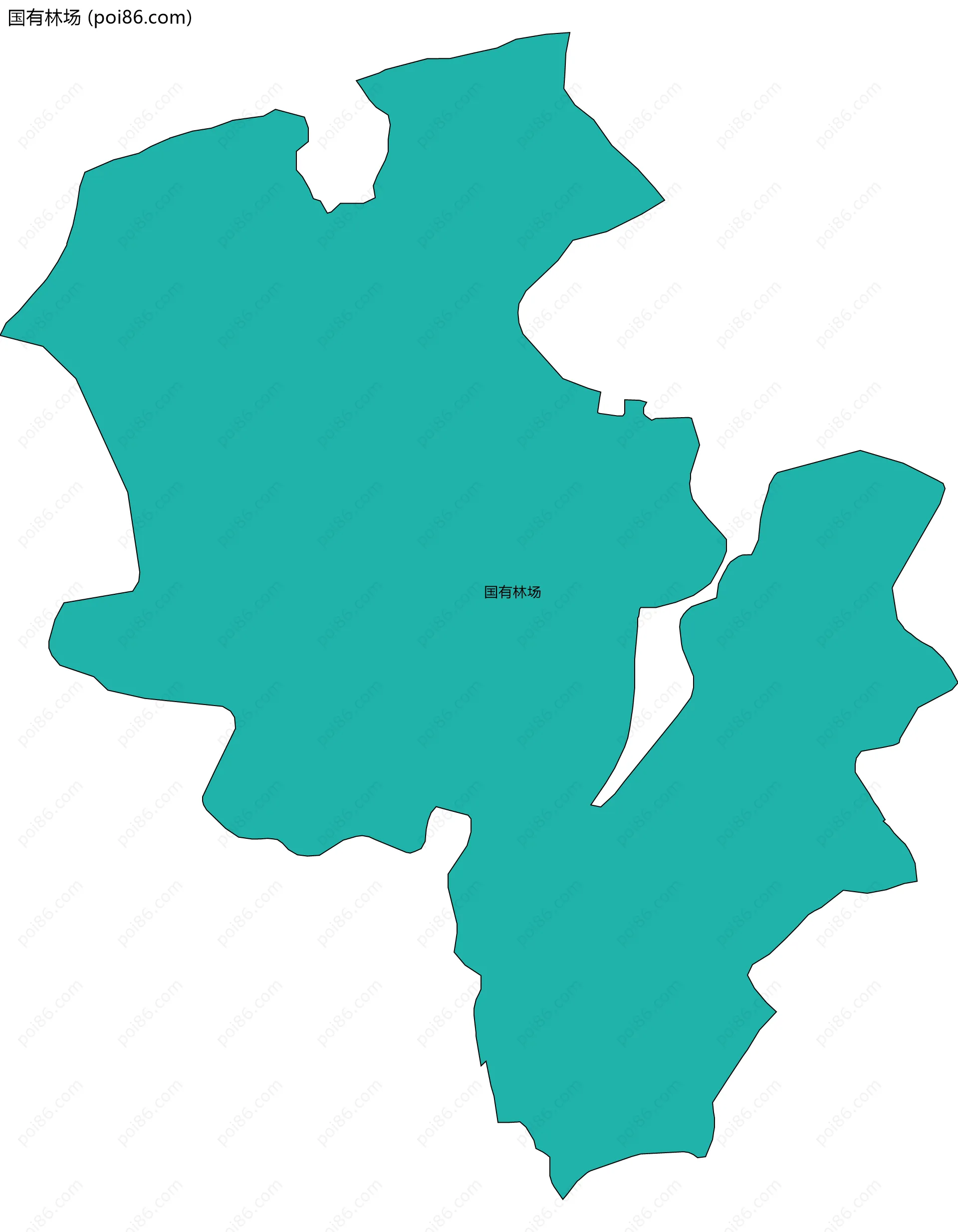 国有林场边界地图
