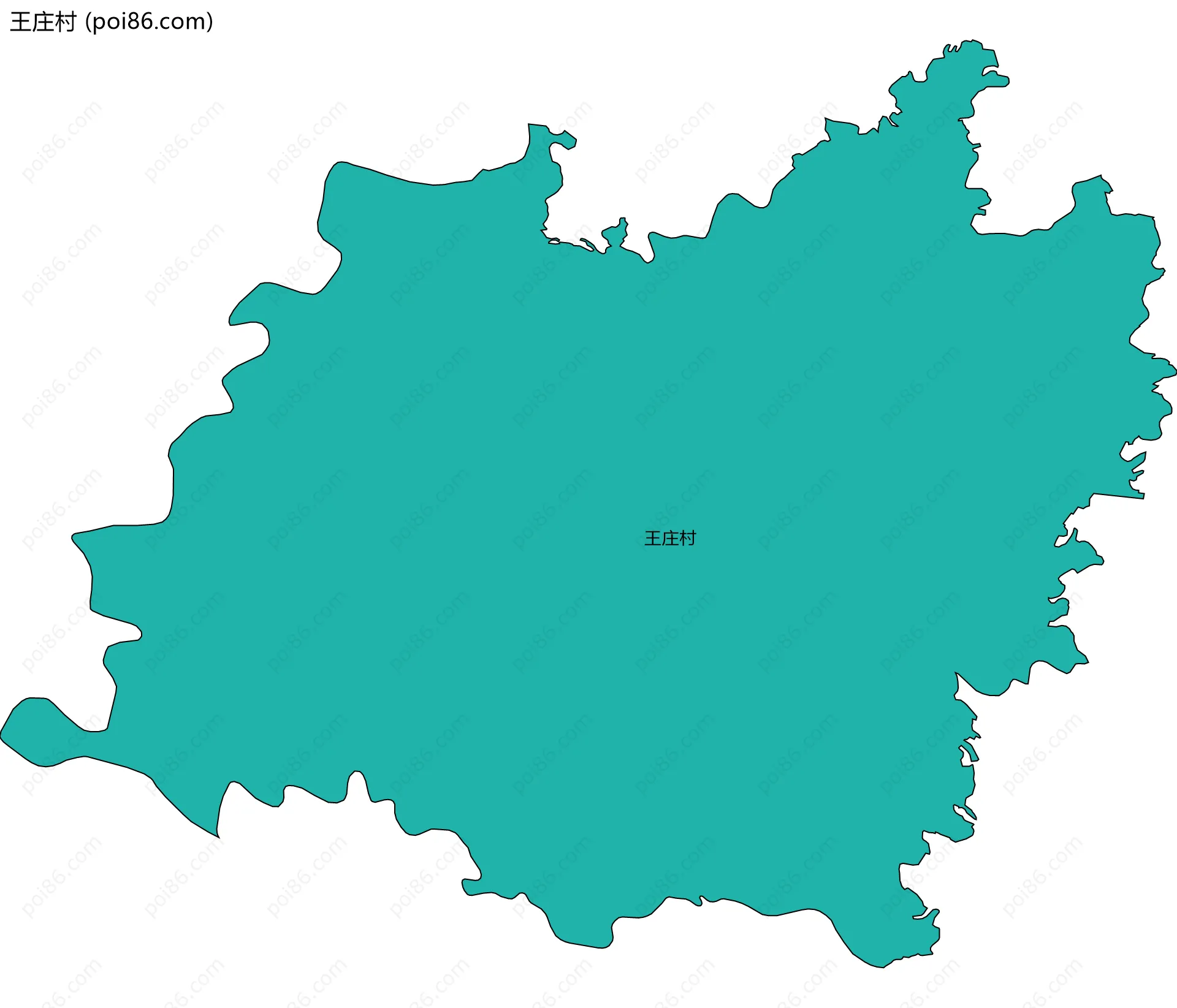 王庄村边界地图