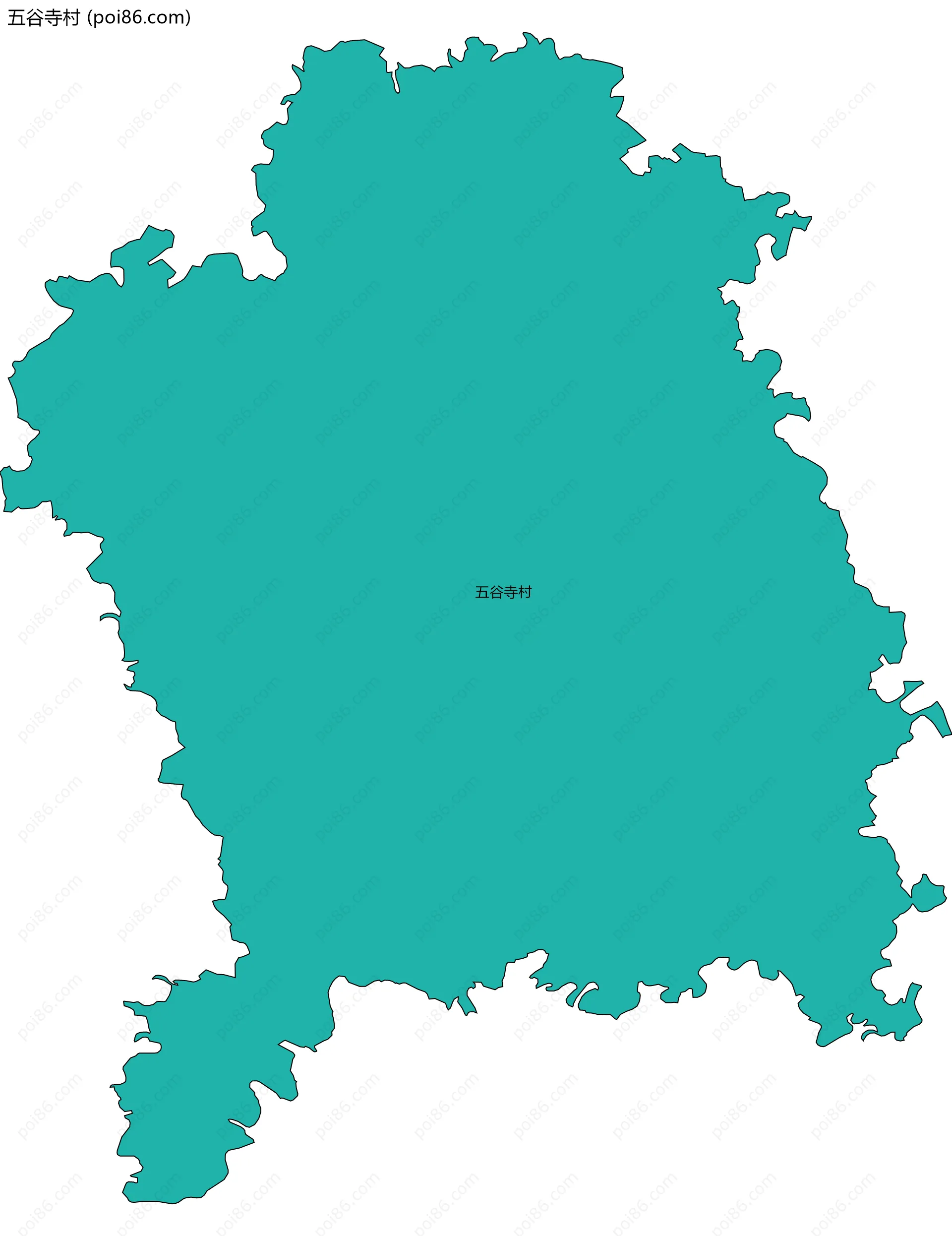 五谷寺村边界地图