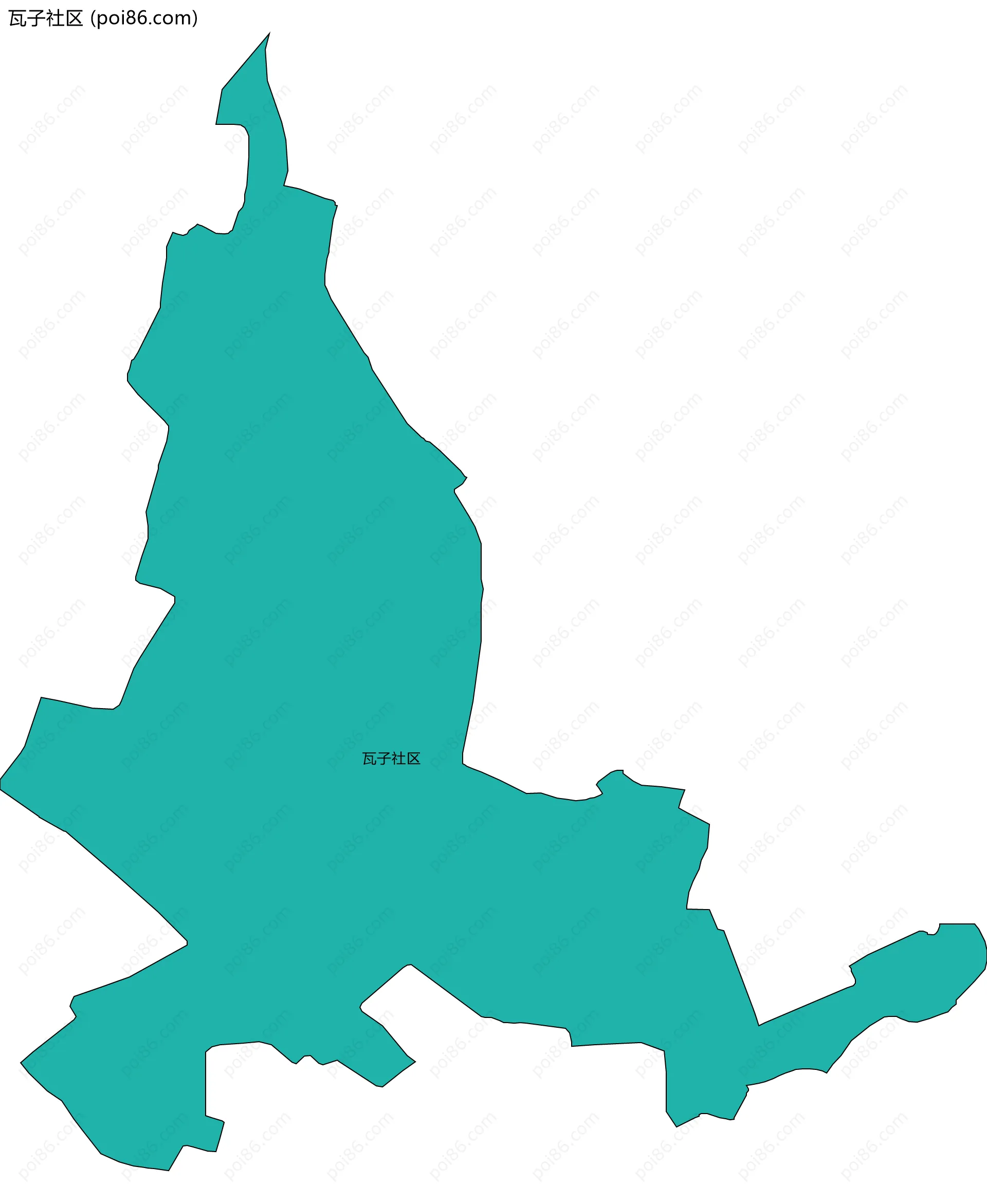 瓦子社区边界地图