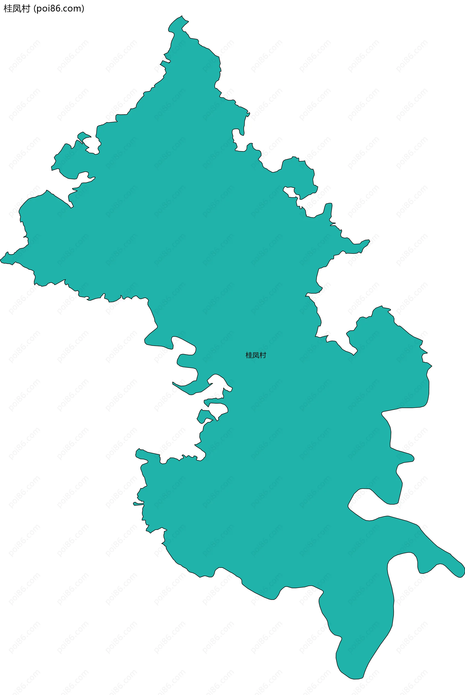 桂凤村边界地图