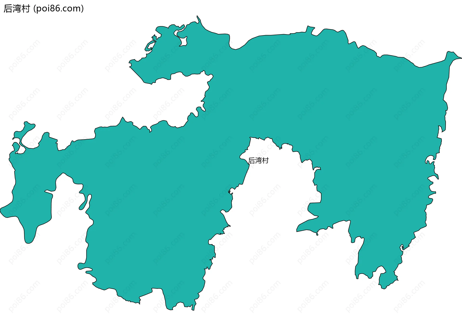 后湾村边界地图