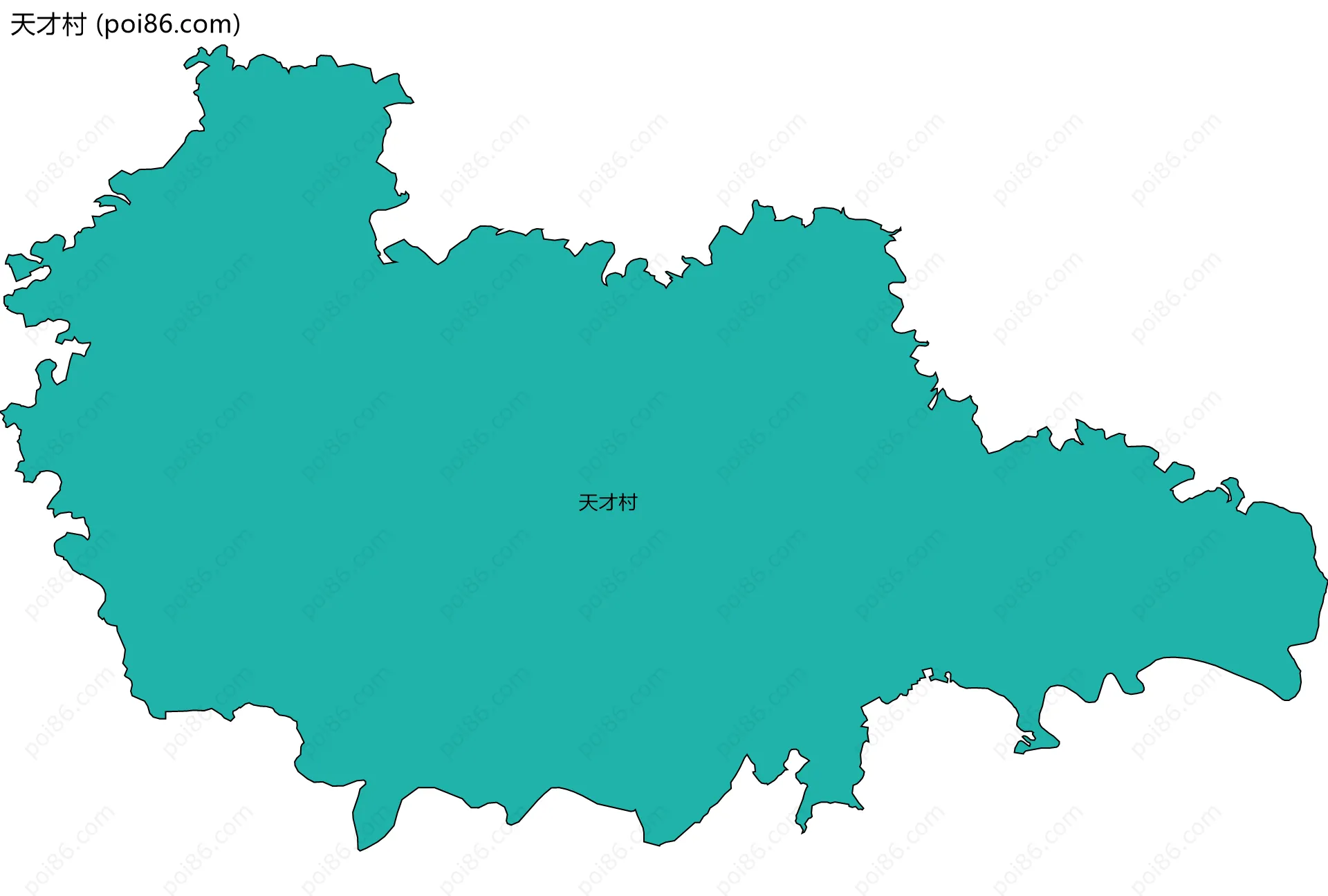 天才村边界地图