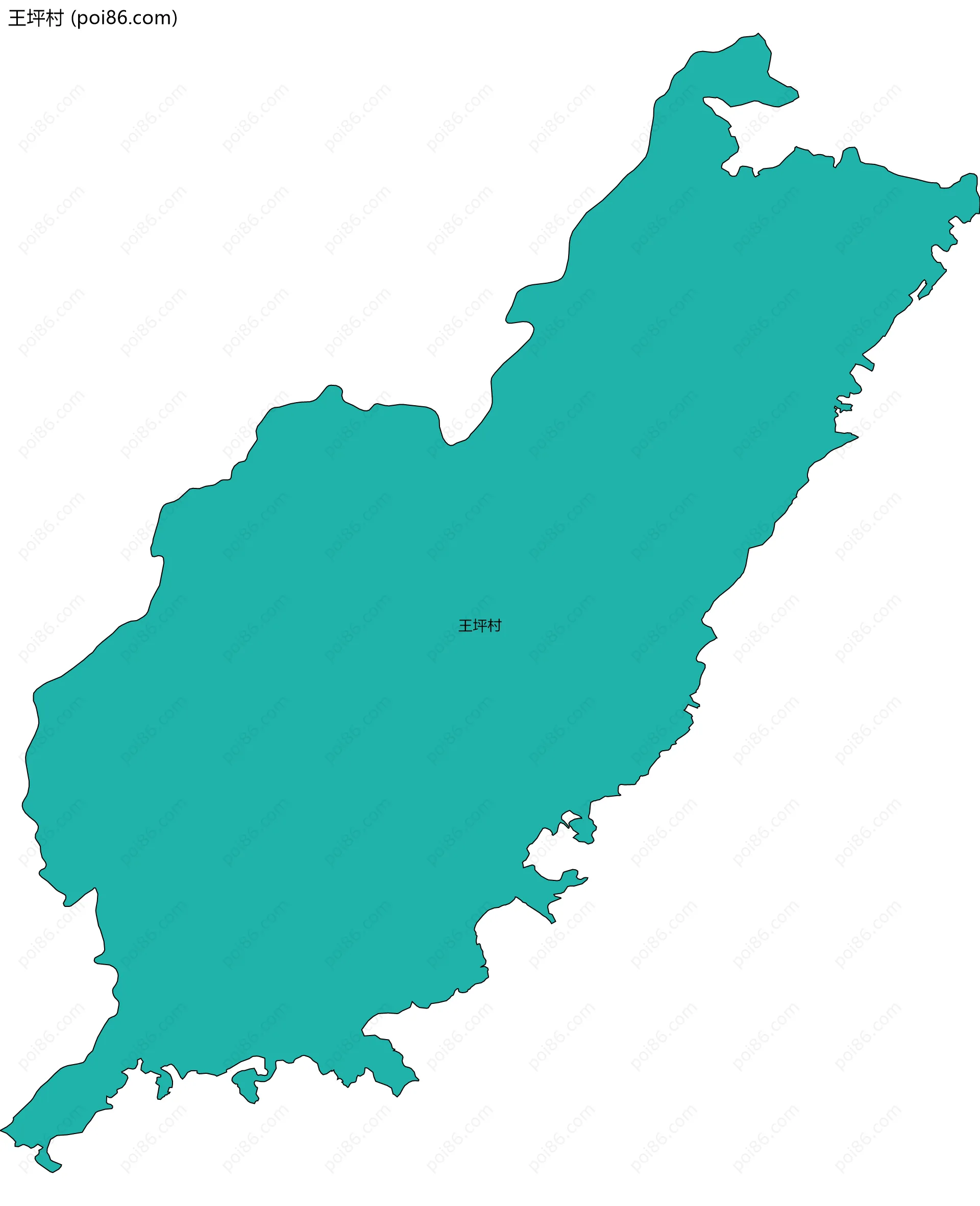 王坪村边界地图